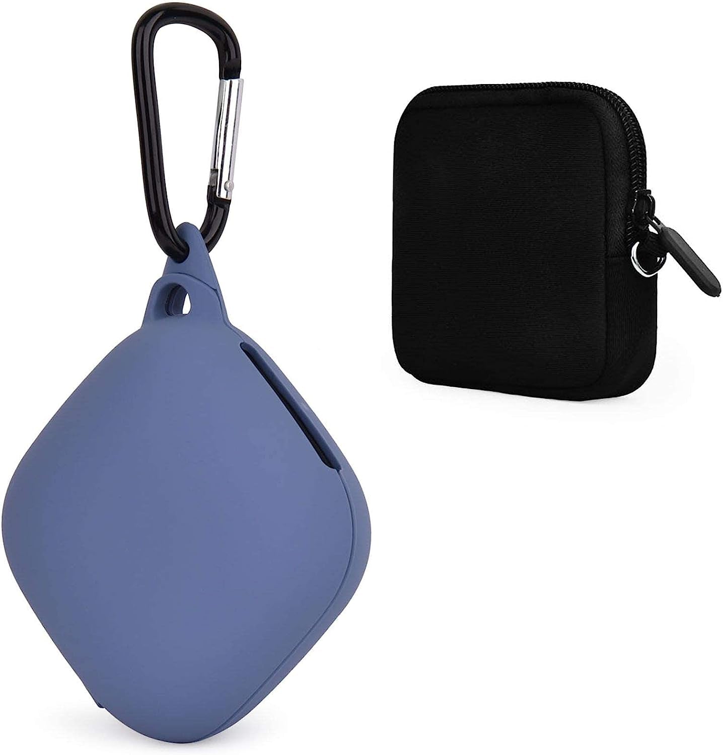 TOROTOP Case Compatible for Powerbeats Pro Case Cover,Anti-Lost & Shockproof Easy Carrying Silicone Case Accessories with Keychain and Soft Portable Storage Travel Carrying Case (Black)  TOROTOP Grayish Blue  