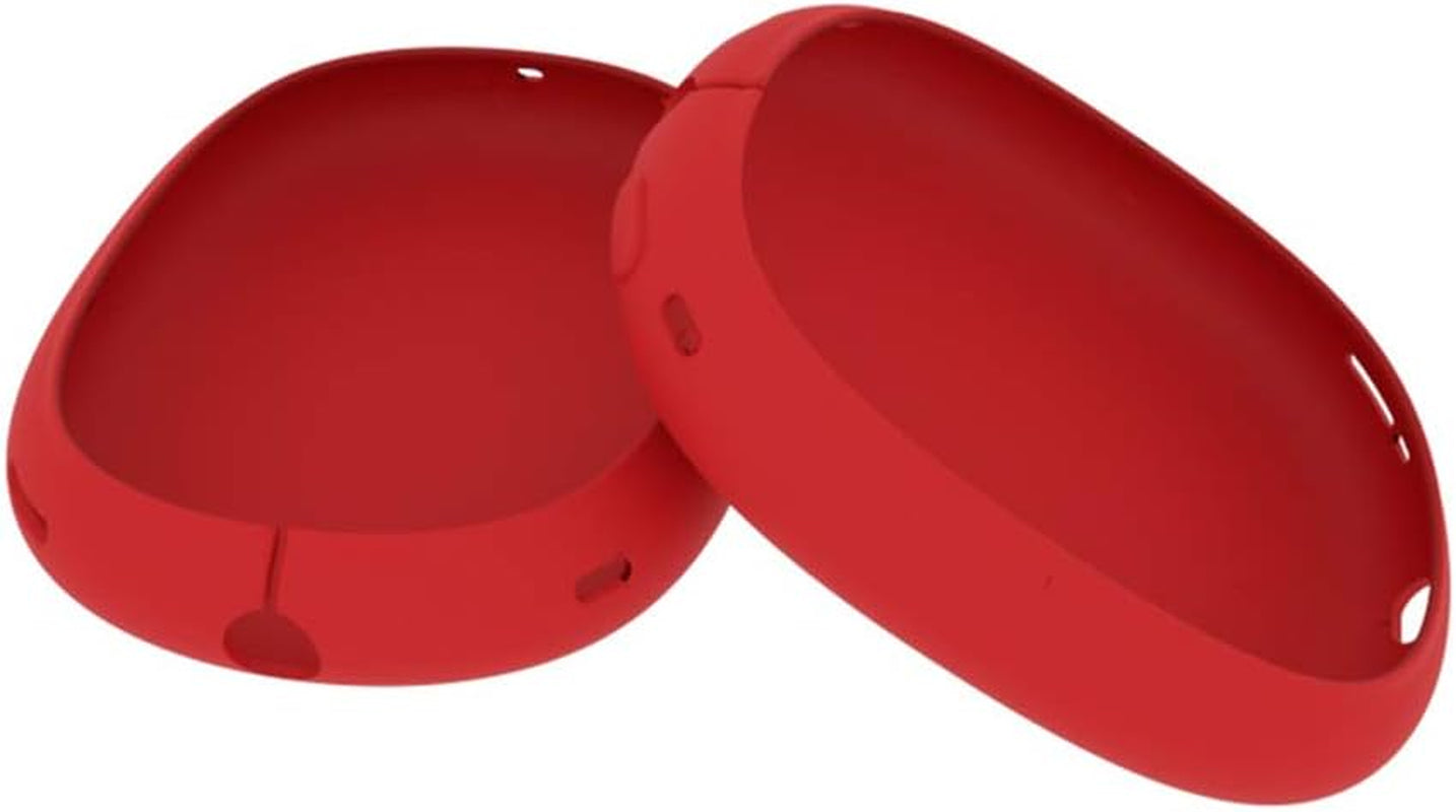 Replacement Soft Silicone Earpads Ear Pads Cushions Protectors Cover Case Accessories Compatible with Apple Airpods Max Headphones (Red)  CONVELIFE   