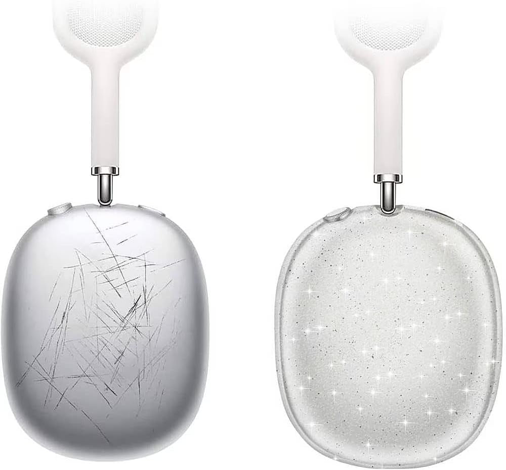 Saharacase Hybrid Flex Cover Case for Apple Airpods Max [Rugged] Headphone Protection Antislip Grip Slim (Transparent Sparkle)  ZERODAMAGE SAHARA CASE   