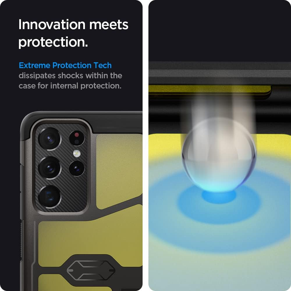 Spigen Tough Armor [Extreme Protection Tech] Designed for Galaxy S21 Ultra Case (2021) - Gunmetal  Spigen   