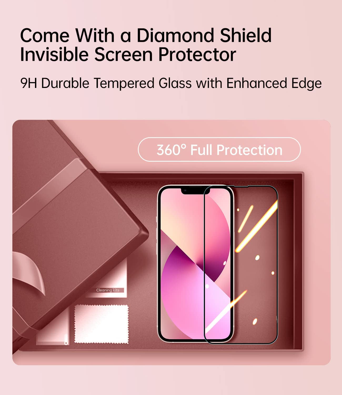 JUESHITUO Magnetic Matallic Glossy Clear for Iphone 14 Case with Full Camera Cover Protection [No.1 Strong N52 Magnets] [Military Grade Drop Protection] for Women Girls Phone Case (6.1")-Pink  JUESHITUO   