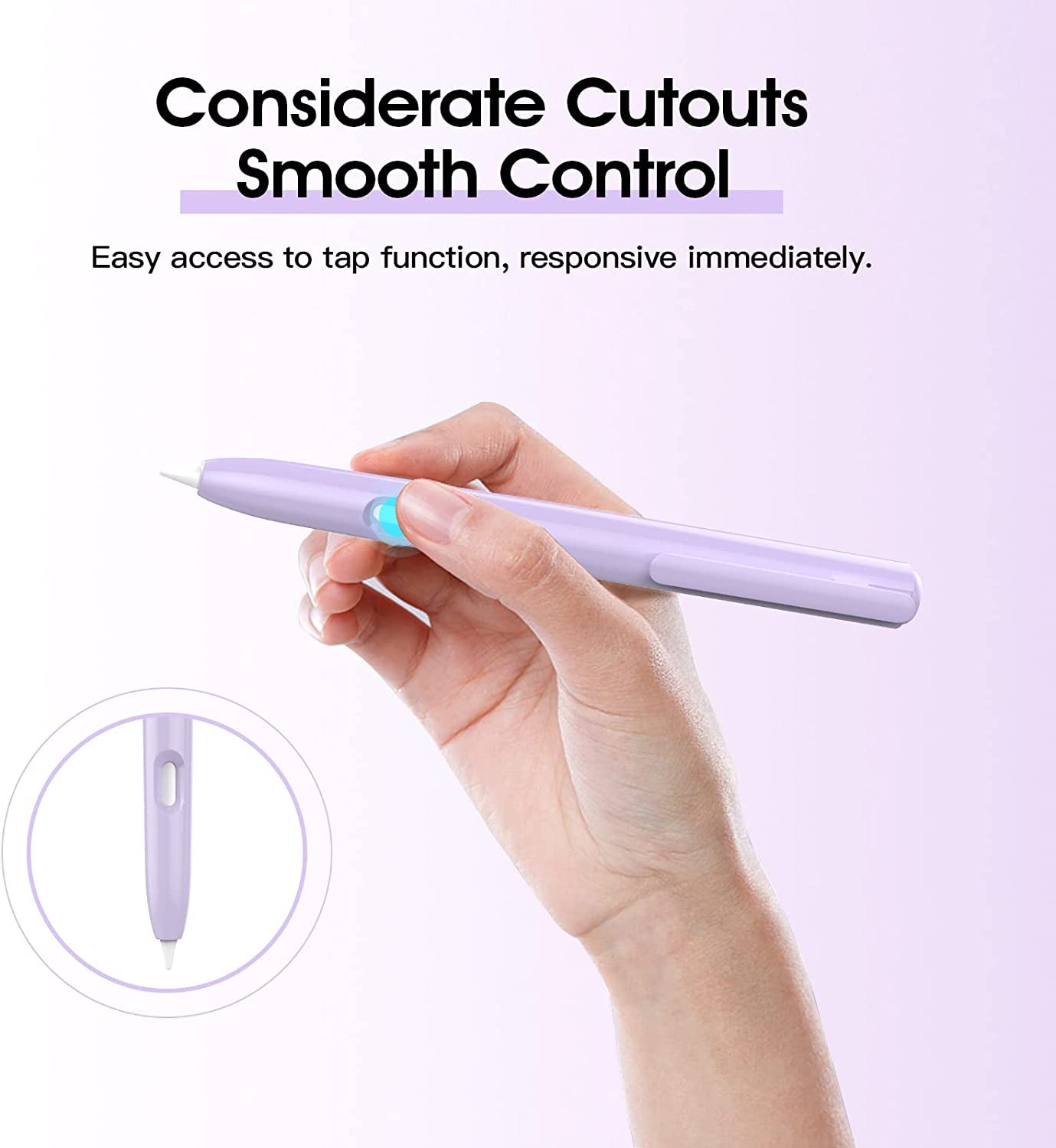 Timovo Holder Case Fit Apple Pencil 2Nd Generation, Retractable Protective Pencil Case Cover with Sturdy Clip for Apple Pencil 2Nd Gen,Taro Purple  TiMOVO   