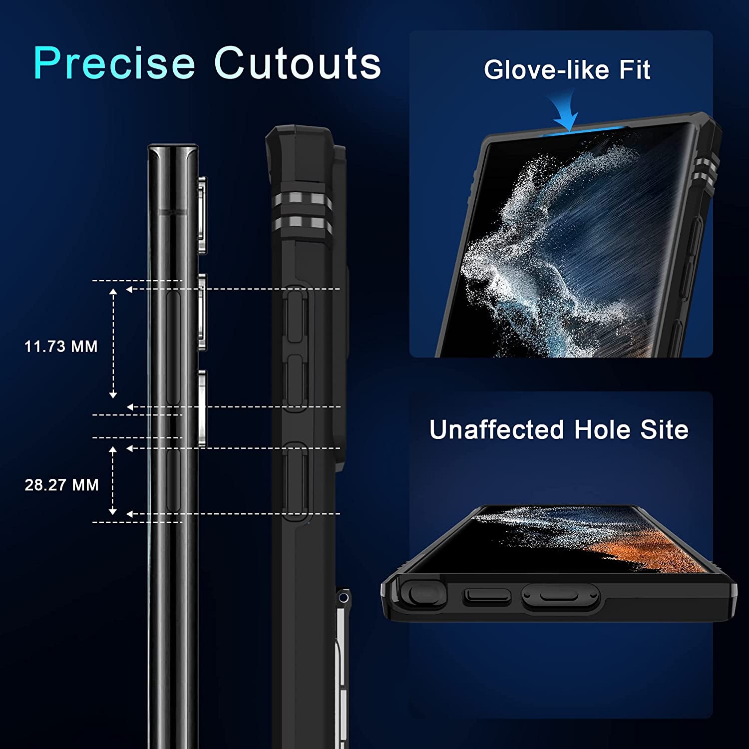 DEERLAMN for Samsung Galaxy S22 Ultra Case with Slide Camera Cover,Built-In Rotated Ring Kickstand [Full Camera Protection] [Military Grade] Heavy Duty Shockproof Protective Case Cover-Black  DEERLAMN   