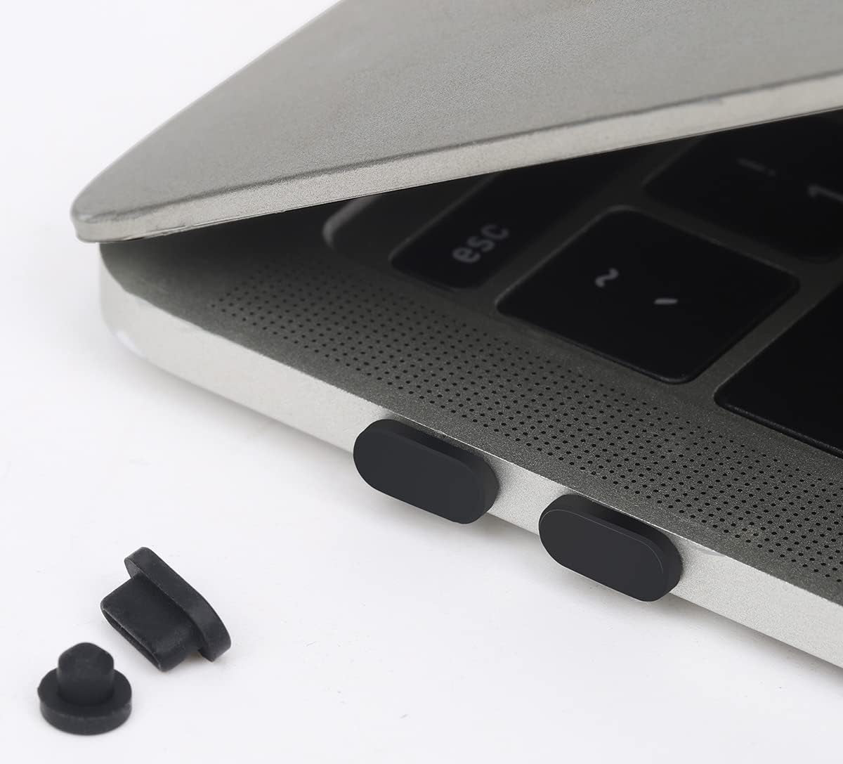 [15PC] Dust Plug for Macbook Air 13 M2 M1 A2681 A2337 A1932, Macbook Pro 13 Inch A2141 A2338 A2289 A2251 A2159 A1989 A1990 A1707 & Macbook Pro 16 A2141, Silicone Dust Cover for Macbook Pro - Black  LEZE   