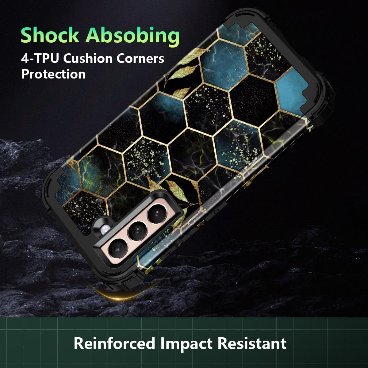 Rancase for Galaxy S21 plus 5G Case,Three Layer Heavy Duty Shockproof Protection Hard Plastic Bumper +Soft Silicone Rubber Protective Case for Samsung Galaxy S21 plus 5G 6.7 Inch,Black  Rancase   