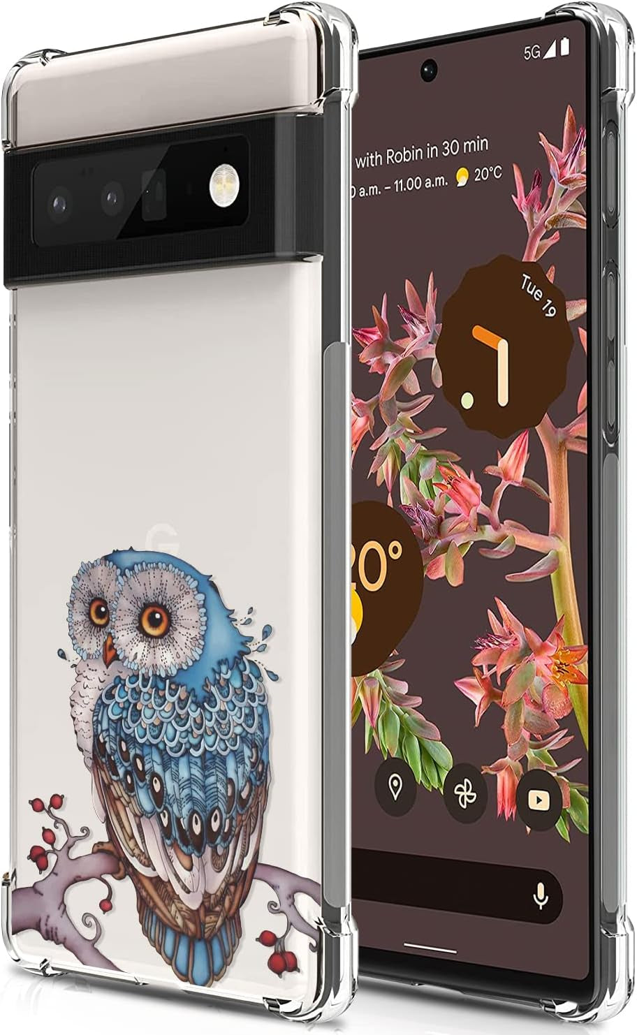 BEIMEITU for Google Pixel 6 Clear Case Kids Cute Cat Colored, Women Girls Kids Cartoon Cat Pattern Lovely Case Cover, Shockproof Protect Girly Phone Case for Google Pixel 6 6.4"  BEIMEITU Owl For Pixel 6 Pro 