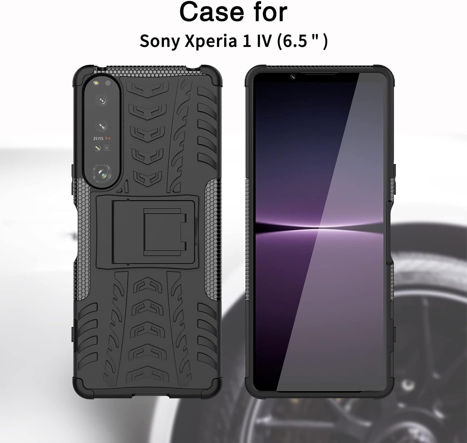 Compatible with Sony Xperia 1 IV with Built-In Kickstand 360° Full Body Shockproof Military Grade Heavy Duty Protective Phone Case for Sony Xperia 1 IV  Joie & Joho   