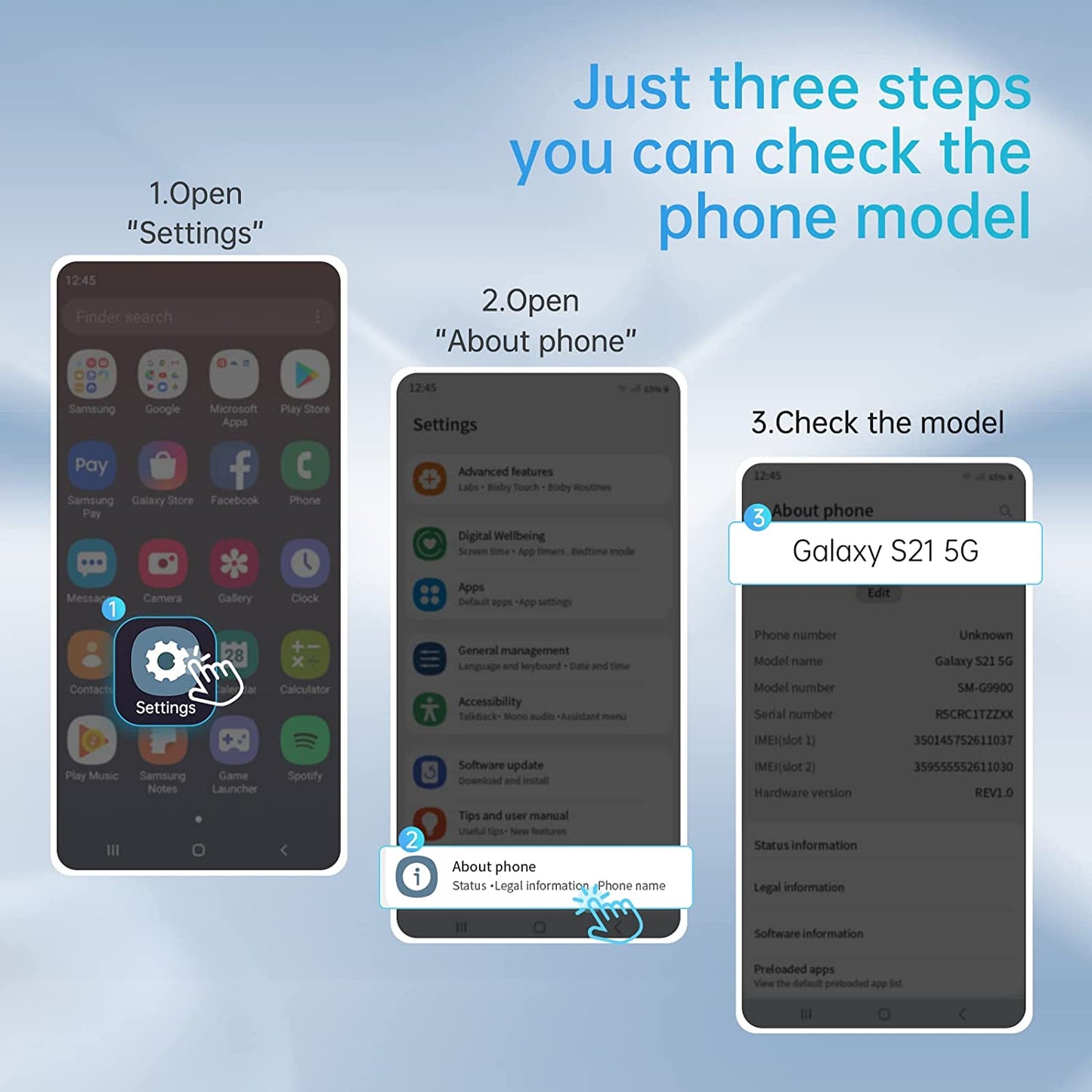 Anqrp Hidden Series Galaxy S21 Case 5G, [Heat Dissipation] [No Fall-Off Kickstand] 360° Metal Ring, Military Grade Shockproof Protective Phone Case Designed for Samsung Galaxy S21, Midnight Blue  Anqrp   