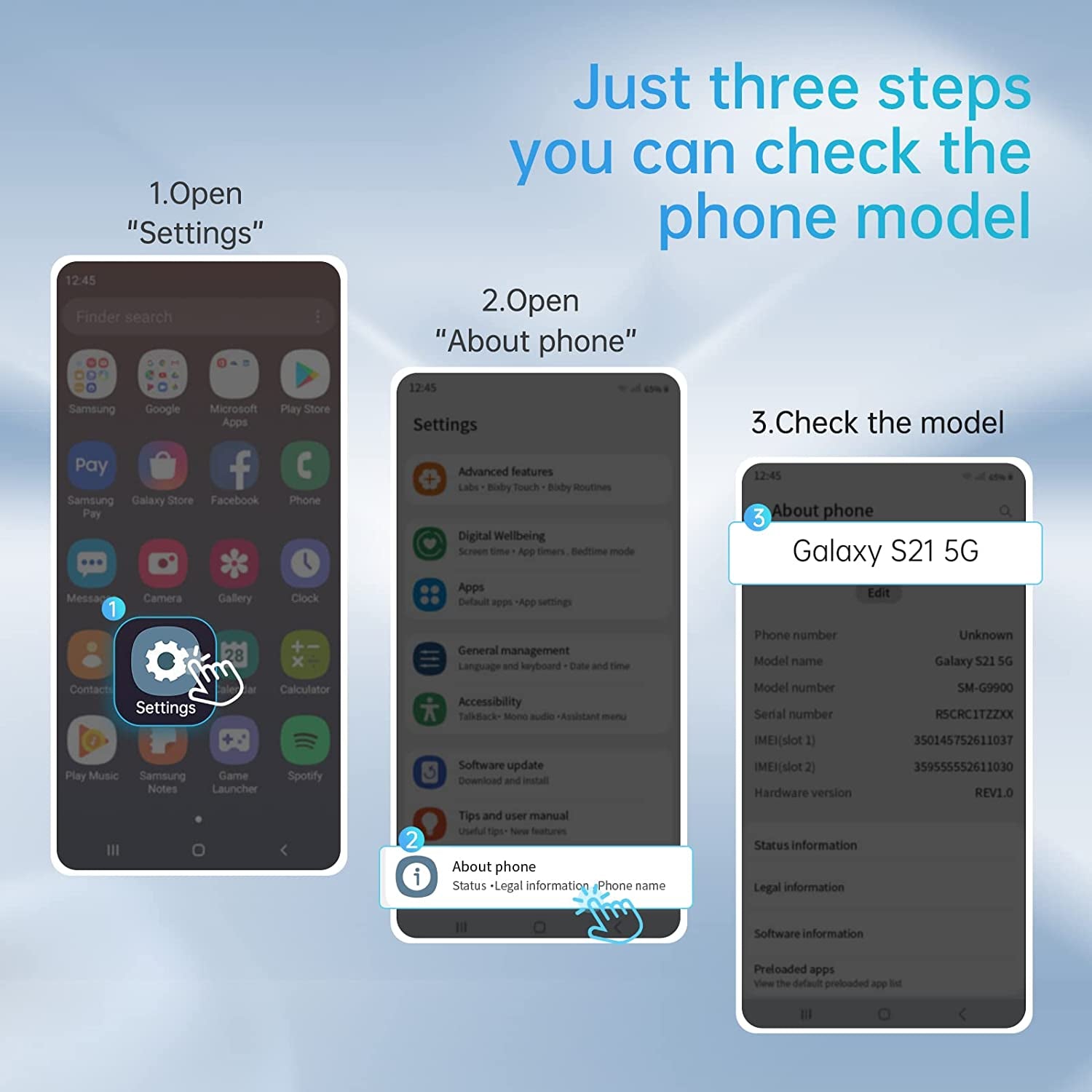 Anqrp Hidden Series Galaxy S21 Case 5G, [Heat Dissipation] [No Fall-Off Kickstand] 360° Metal Ring, Military Grade Shockproof Protective Phone Case Designed for Samsung Galaxy S21, Midnight Blue  Anqrp   