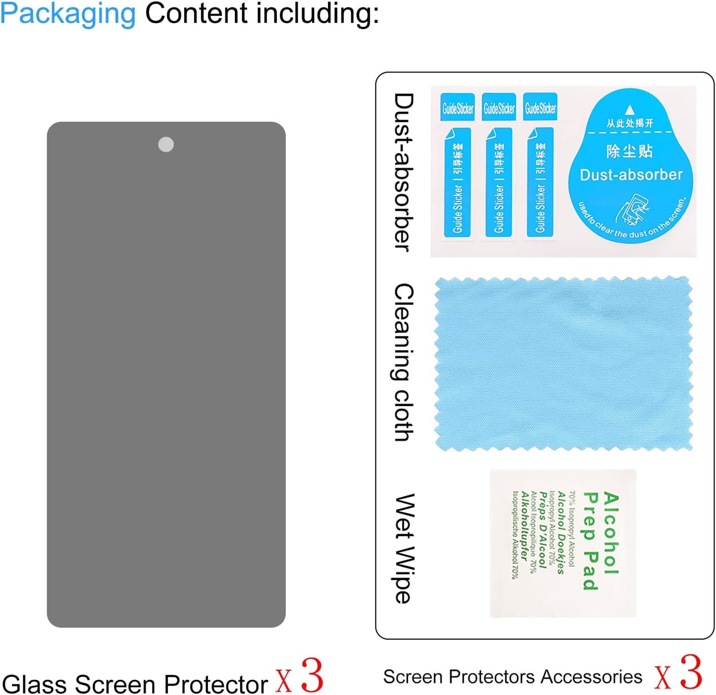 Lokyoo 3 Pack Privacy Screen Protector for Google Pixel 6A 6.1”5G [Anti-Spy Tempered Glass], Ultra HD, Anti-Scratch, Bubble-Free, Easy Install 9H Protective Glass for Pixel 6A  Lokyoo   