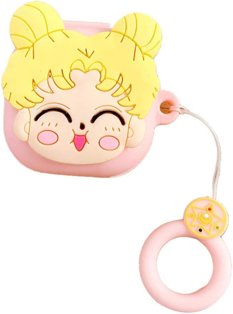 Compatible with Galaxy Buds Pro/Galaxy Buds Live Case Cover Accessory with Doll, Case Cover for Samsung Galaxy Buds Pro(2021) Earbuds Accessories  INHCH A1  