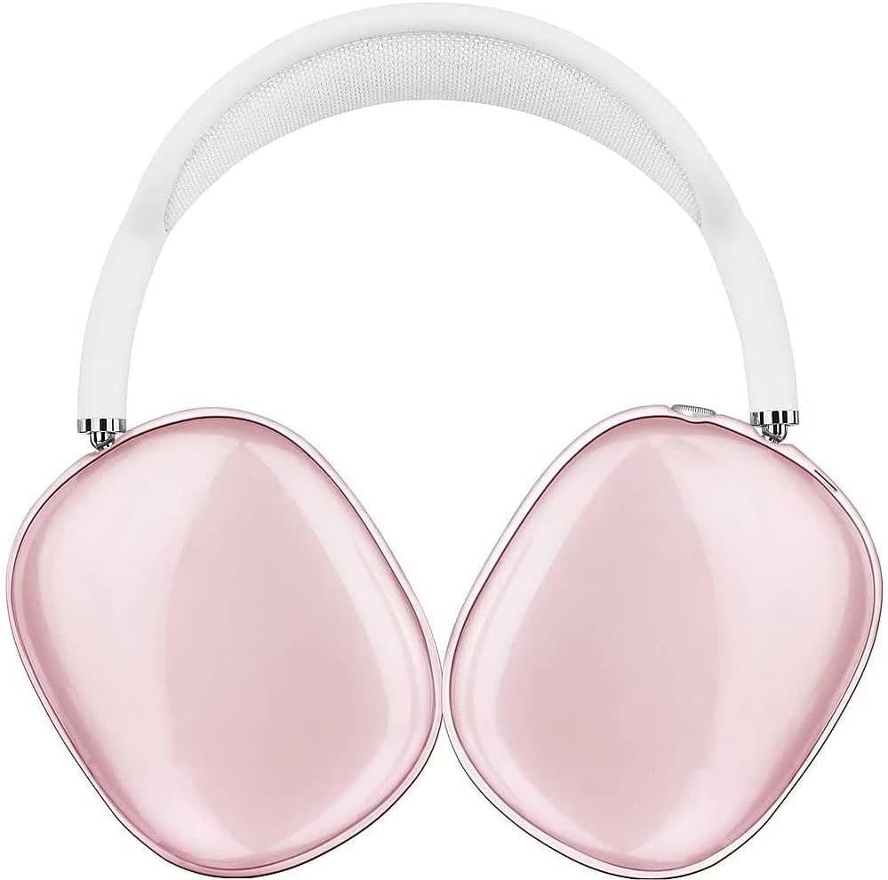 Saharacase Hybrid Flex Cover Case for Apple Airpods Max [Rugged] Headphone Protection Antislip Grip Slim (Transparent Sparkle)  ZERODAMAGE SAHARA CASE Transparent Pink  
