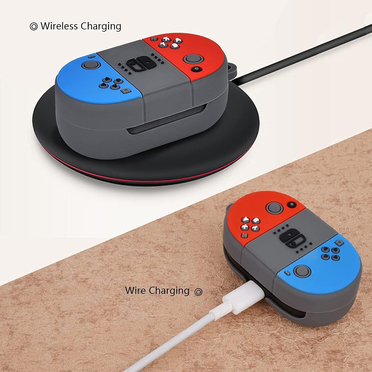 QINGQING Switch Case Compatible with Samsung Galaxy Buds plus (2020) / Galaxy Buds (2019), Cute 3D Cartoon Funny for Women Men Boys Girl Cover, Soft Silicone Fashion Character Skin Cases  QINGQING   