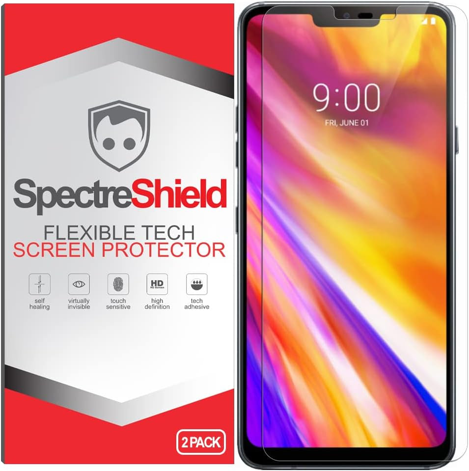 Spectre Shield (2-Pack Screen Protector for LG G8 Thinq (6.1" Inch) Screen Protector Case Friendly Accessories Flexible Full Coverage Clear TPU Film  Spectre Shield 6.1" - Inch  