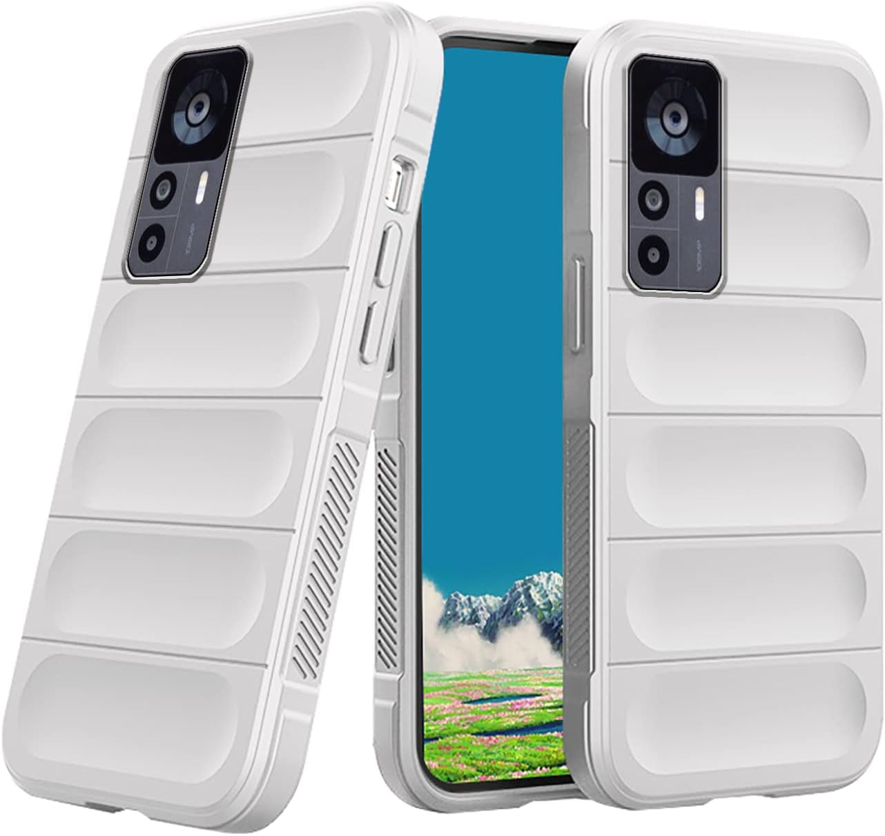 Tiwinxing Case Compatible with Xiaomi Redmi Note 12S Case Shockproof, Soft TPU Slim Redmi Note 12S Case for Women Men Anti-Scratch Protective Phone Case (Grey)  Tiwinxing White  