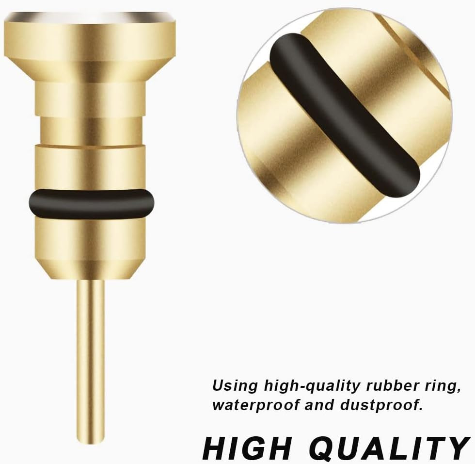 4 Pack anti Dust Plug Set Compatible with Iphone 13 12 Mini Pro Max 11 X XS XR 8 7 plus Ipad, Charging Port Cover Metal Anti-Dust Pluggy and Earphone Jack Devices with Easy Storage Box  CKANDAY   