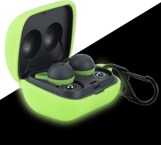 WFL900 Cover for Sony Linkbuds WF-L900 Earbuds Carrying Cover, Green Silicone Protective Protector Glow in Dark  LEFXMOPHY   