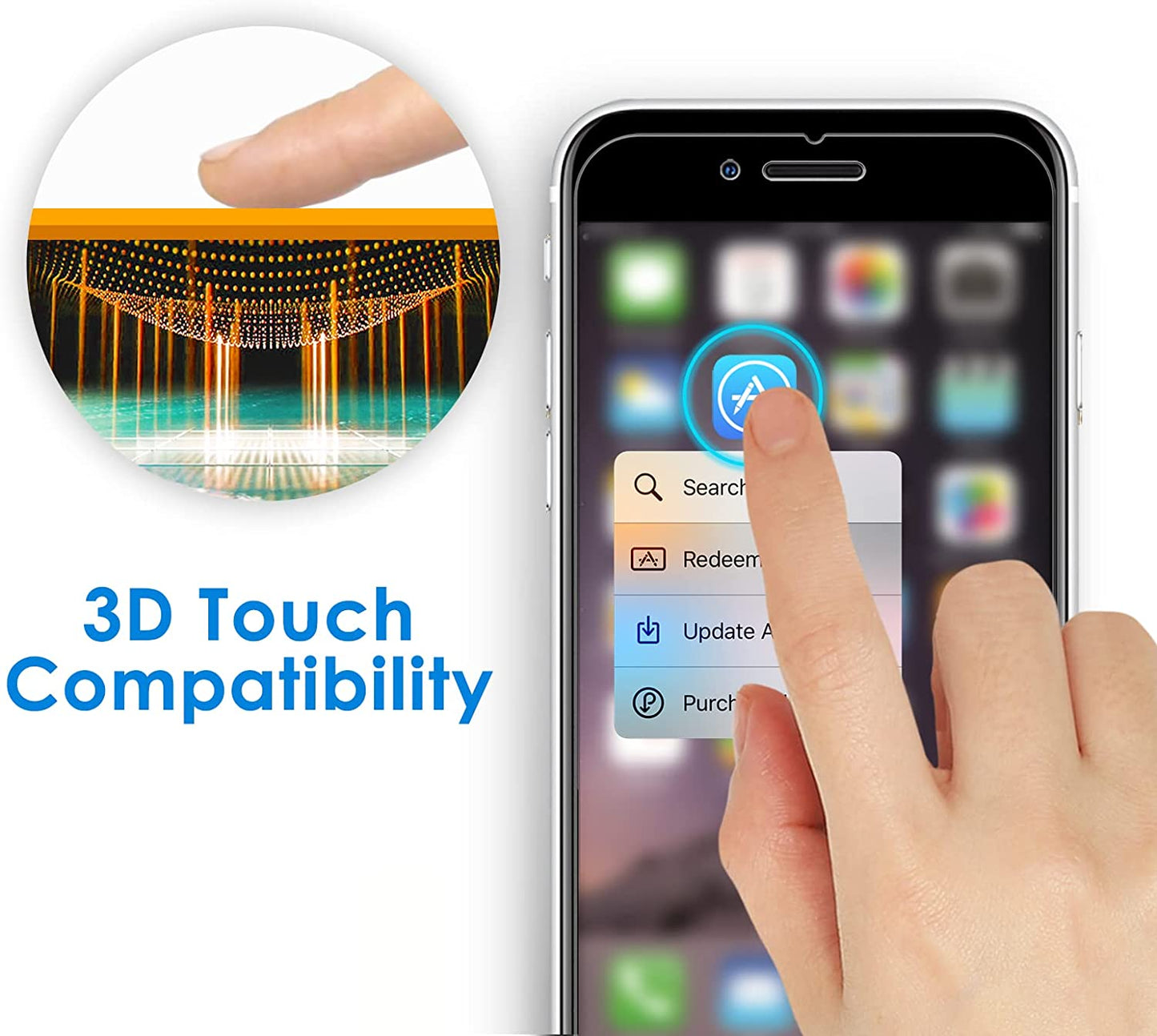 Jetech Screen Protector for Iphone SE 3/2 (2022/2020 Edition), Iphone 8, Iphone 7, Iphone 6S, and Iphone 6, 4.7-Inch, Tempered Glass Film, 3-Pack  JETech   