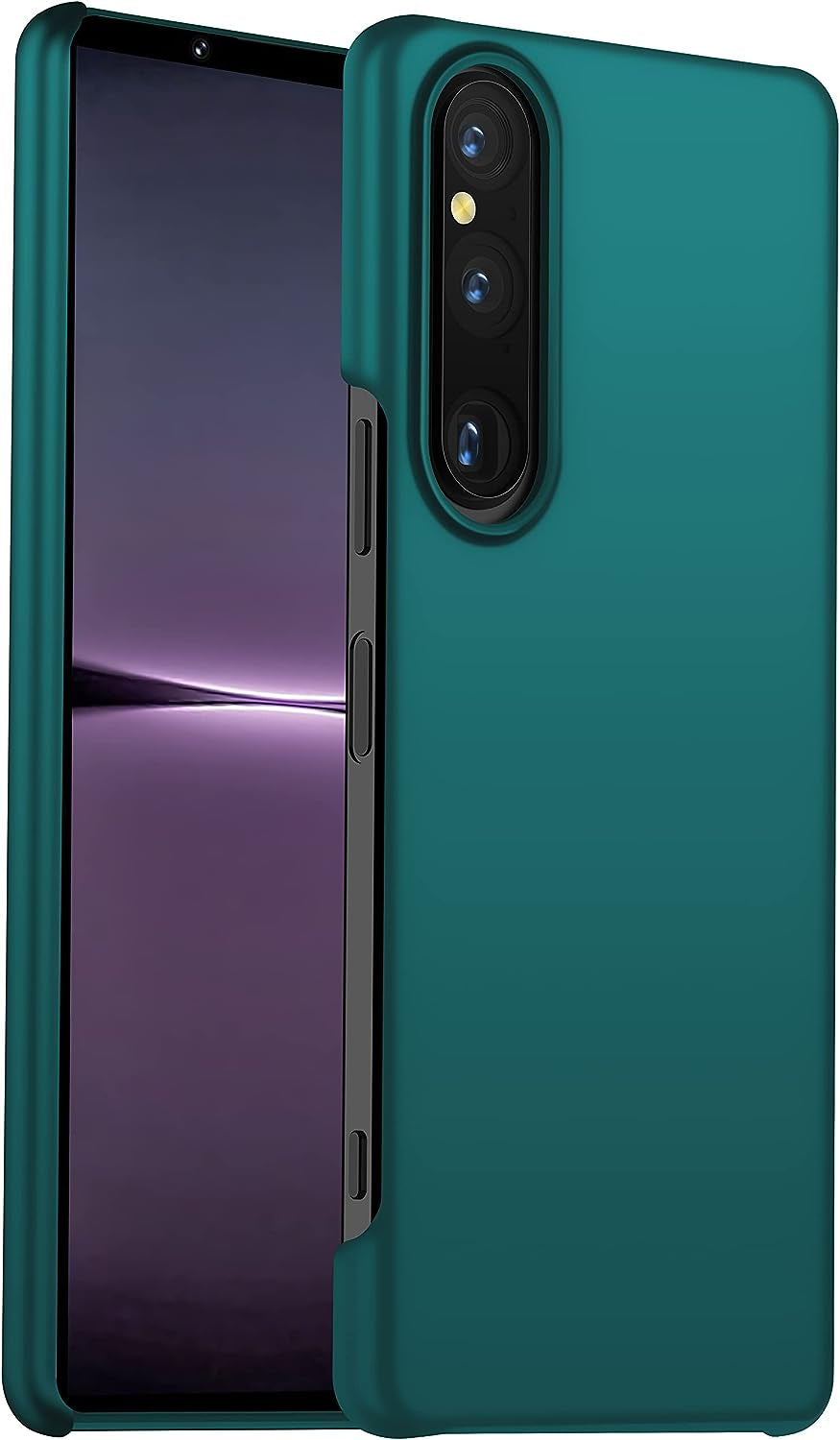 HZSANXIN Compatible with Sony Xperia 1V Case Full Cover Ultra Thin Matte anti Slip Scratch Resistant Back Shell (Green)  ZhongQi   
