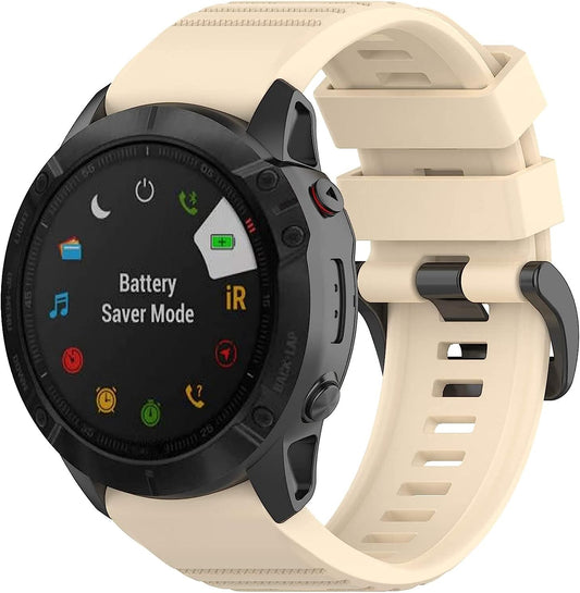 Fit for Garmin Fenix 6X Watch Band, Fenix 5X plus Bands for Women Men, 26Mm Quickfit Silicone Replacement Bands Straps Wristbands Fit for Garmin Fenix 5X/6X /Fenix 3Hr/Descent MK1  XHNee   