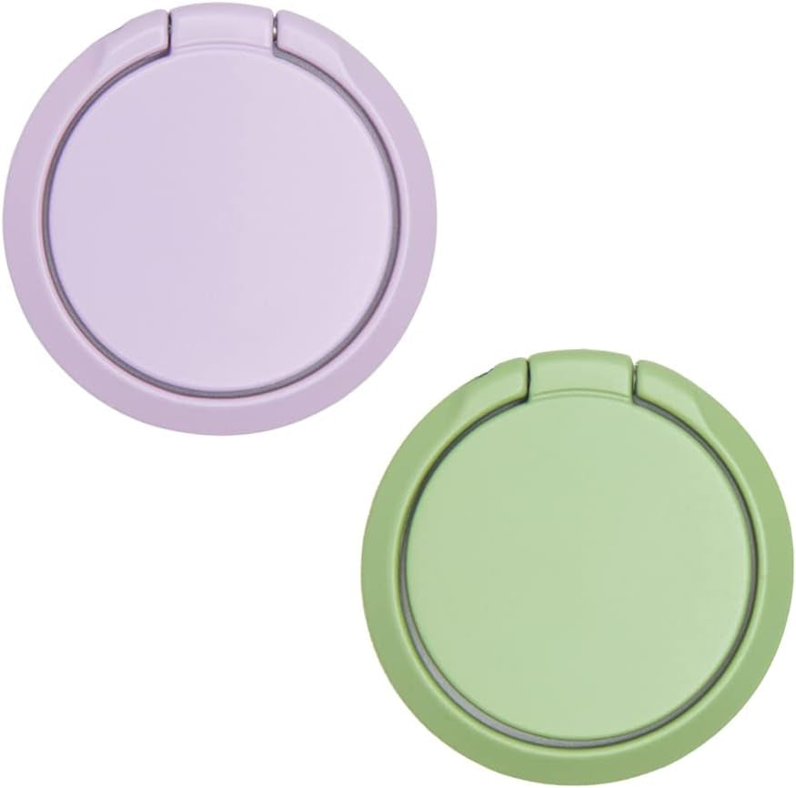 Cell Phone Ring Holder for Hand, Phone Back Ring Grip for Finger and Case (Black)  SUNURS Purple + Matcha Green  