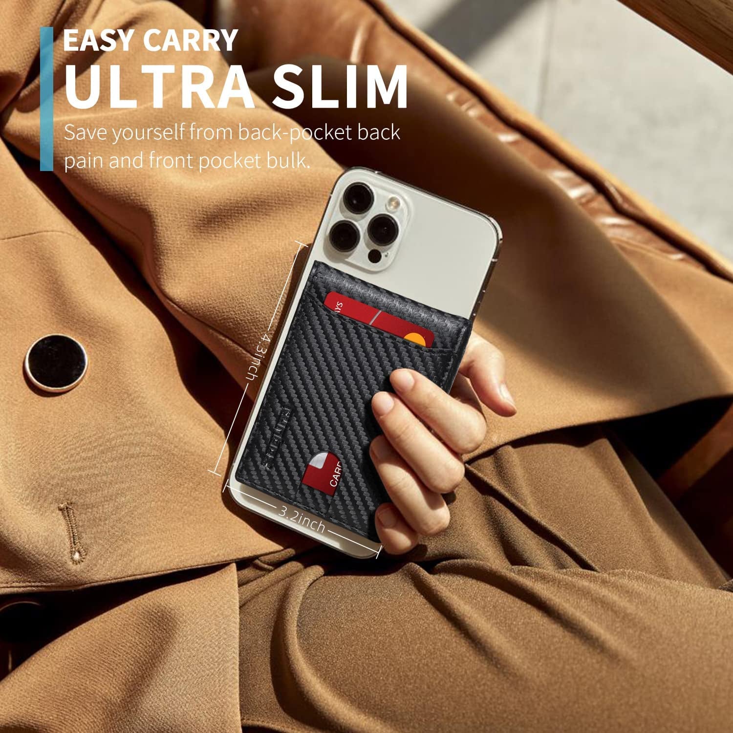 RUNBOX Bifold Slim Wallet for Men - Rfid Blocking Leather Front Pocket Men'S Wallet with Gift Box  RUNBOX   