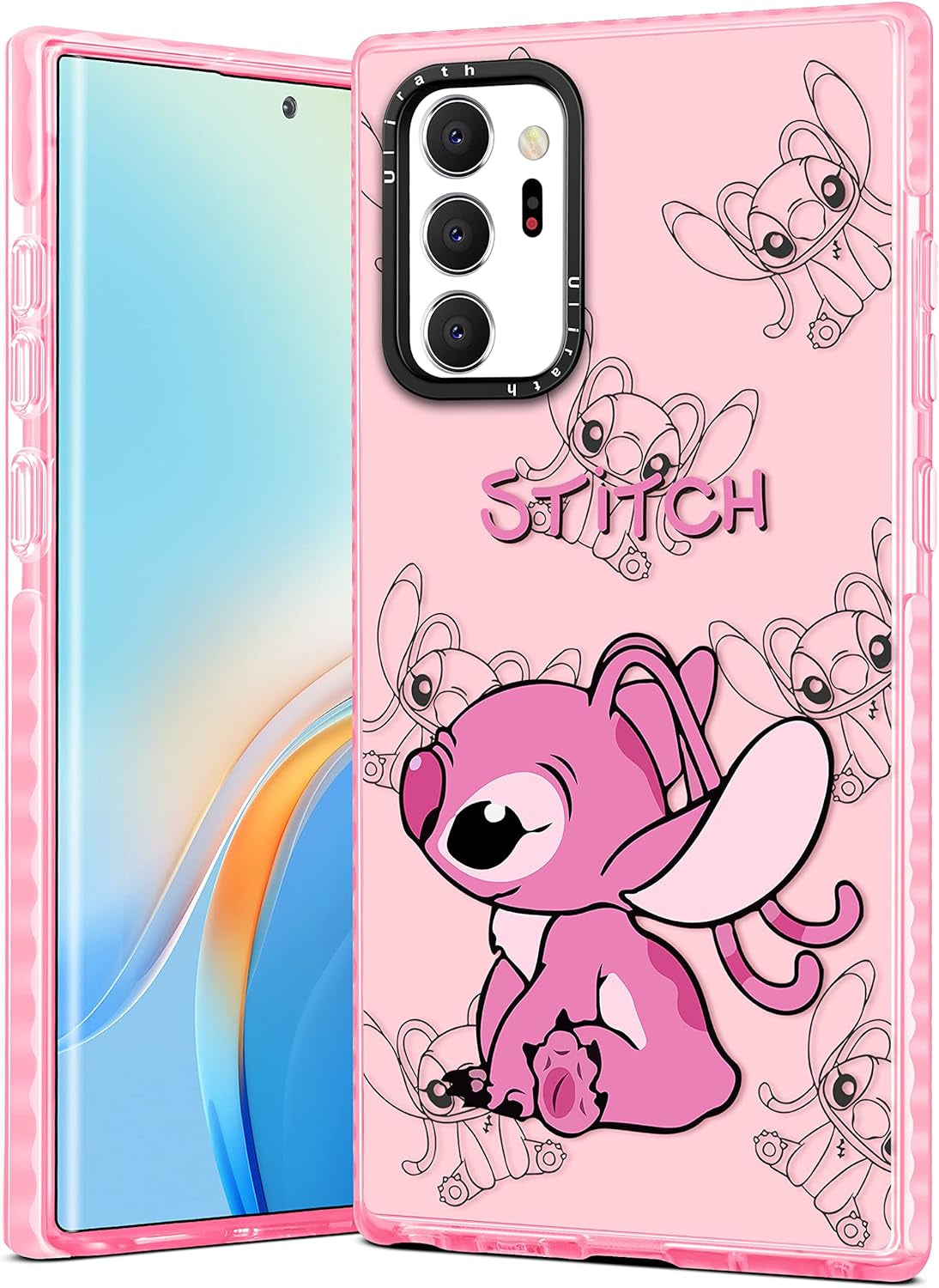 Ulirath for Samsung Galaxy Note 20 Ultra 6.9" Case Cartoon Dont Touch My Phone Designer Pattern Cover Cool Funny for Girly Girls Kids Boys Bumper Soft Protective Phone Cases for Galaxy Note 20 Ultra  Ulirath For Samsung Galaxy Note 20 Ultra-Pink Kiss Stih  