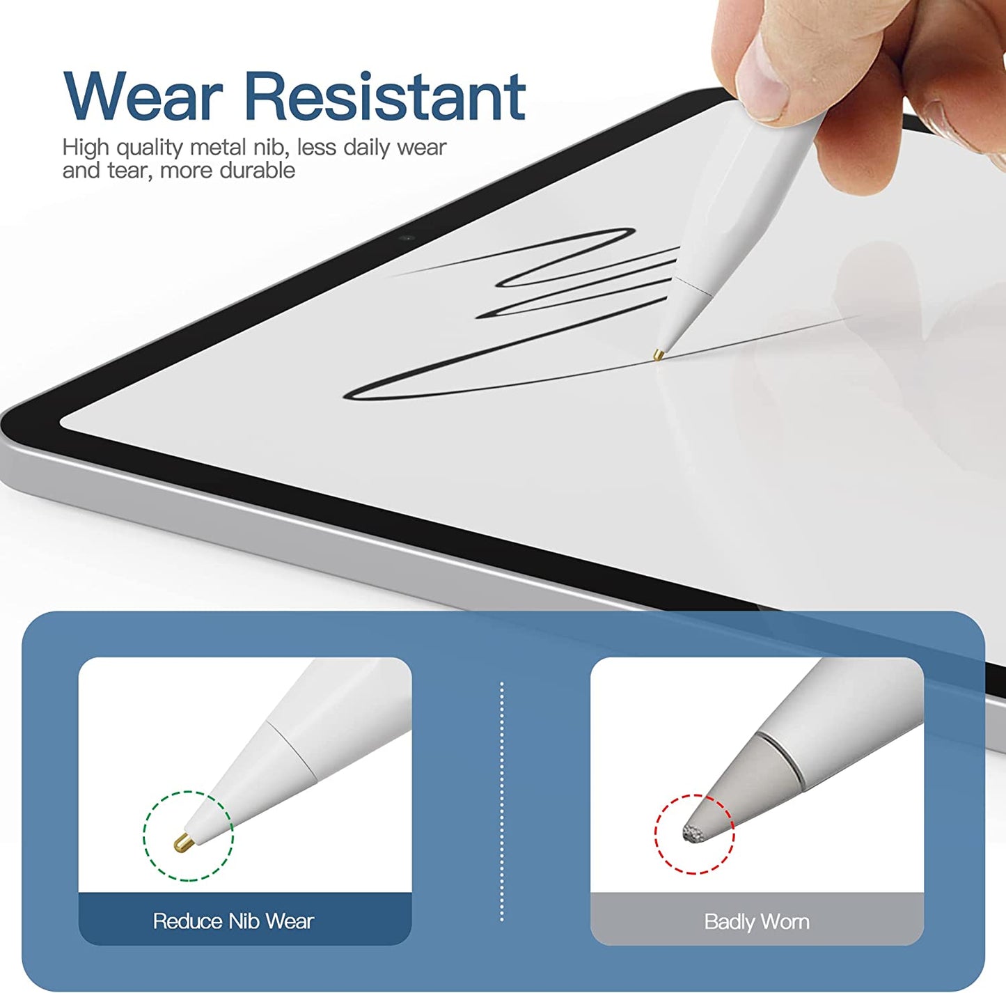 4 Pack Compatible with Apple Pencil Tips,Never Wear Design  AWINNER   
