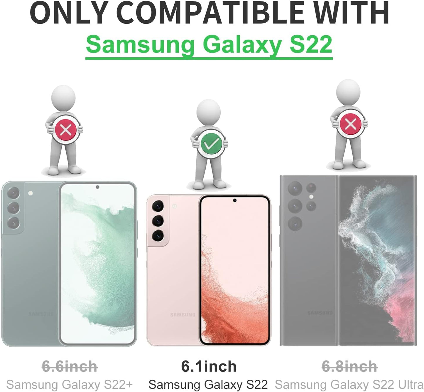 Tnarru Compatible for Samsung Galaxy S22 Case with Ring Holder Kickstand [With Magnetic] Soft TPU Shockproof Electroplated Protective Phone Case for Galaxy S22 5G Light Green  Tnarru   