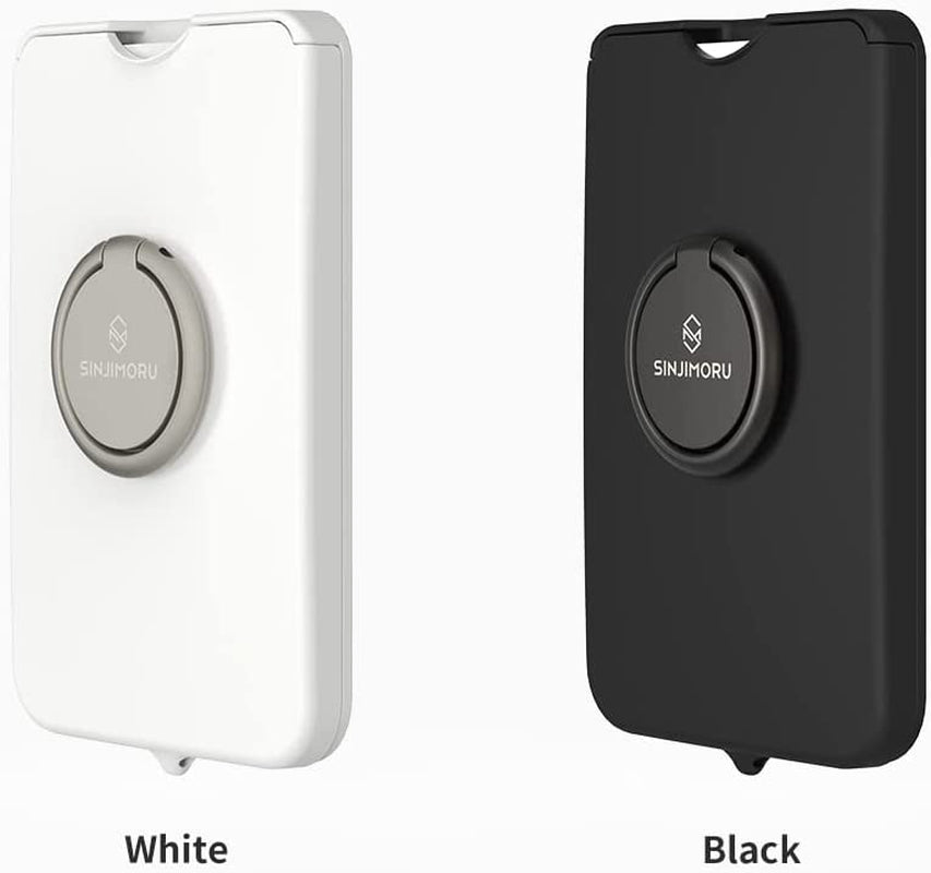 Sinjimoru Cell Phone Wallet for Magsafe with Phone Ring Holder, Secure Magnetic Card Holder with Phone Grip & Kickstand for Magsafe Case & Iphone 14/13/12 Series. M-Ringo Slot Black  Sinjimoru Co.Ltd   