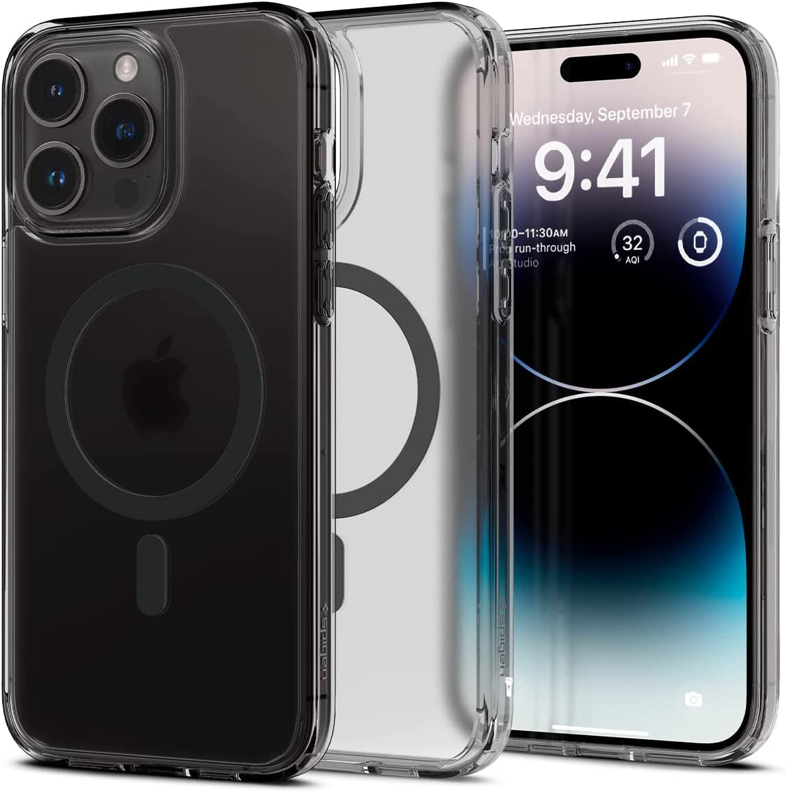 Spigen for Iphone 14 Pro Case, [Anti-Yellowing Technology] [Compatible with Magsafe] [Military Grade Drop Protection] Ultra Hybrid (Magfit) Phone Case for Iphone 14 Pro - White  Spigen Frost Black  