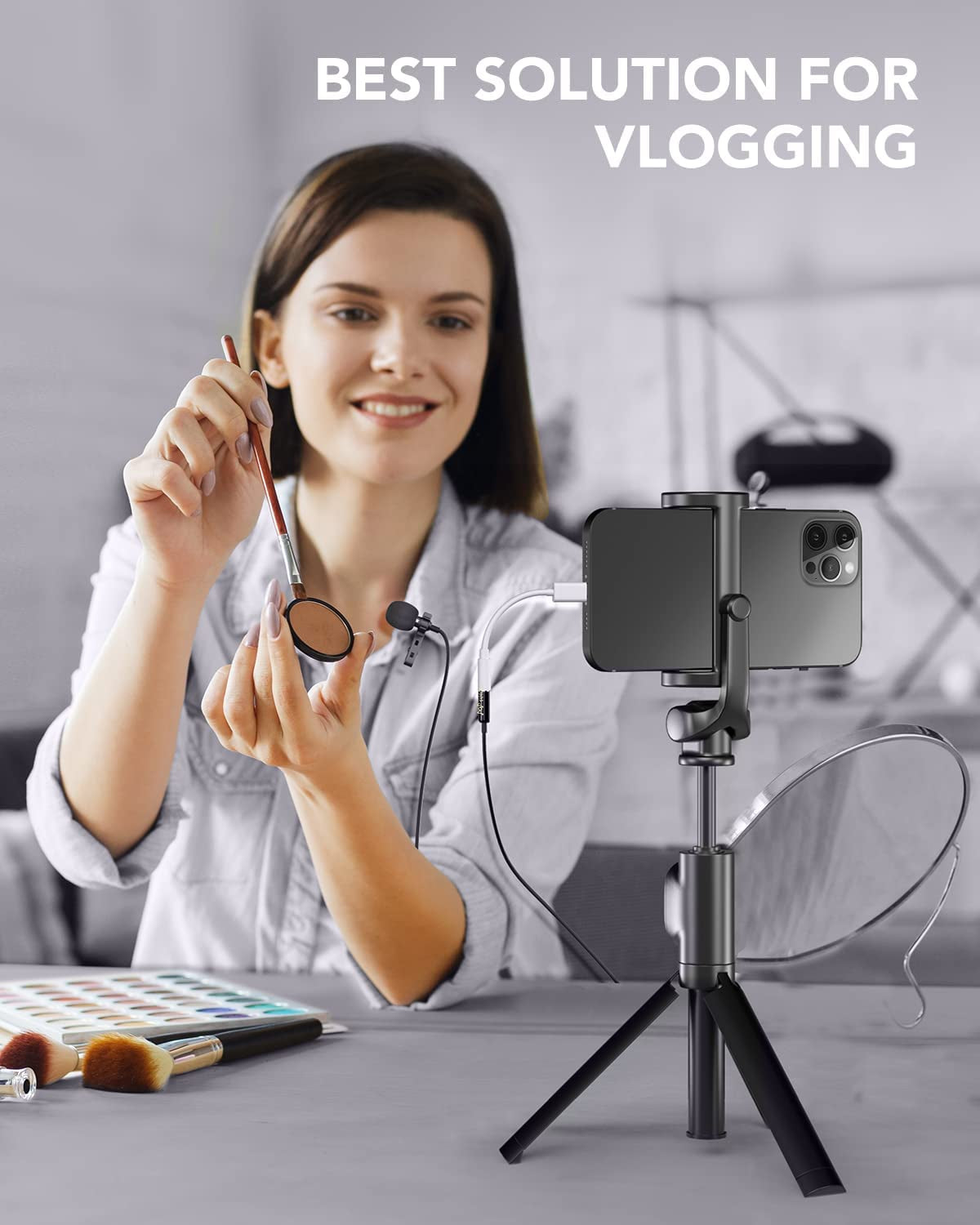 Pop Voice Professional Lavalier Lapel Microphone Omnidirectional Condenser Mic for Iphone Android Smartphone,Recording Mic for Youtube,Interview,Video  PoP voice   