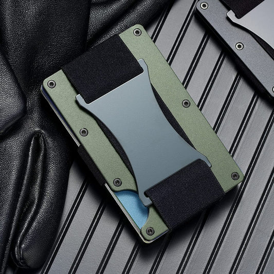 Medrega Airtag Wallet for Men(No Airtag), Minimalist Wallet for Men, Slim Wallet, Metal Wallet with Airtag Holder, Mens Wallet for Air Tag  Medrega   