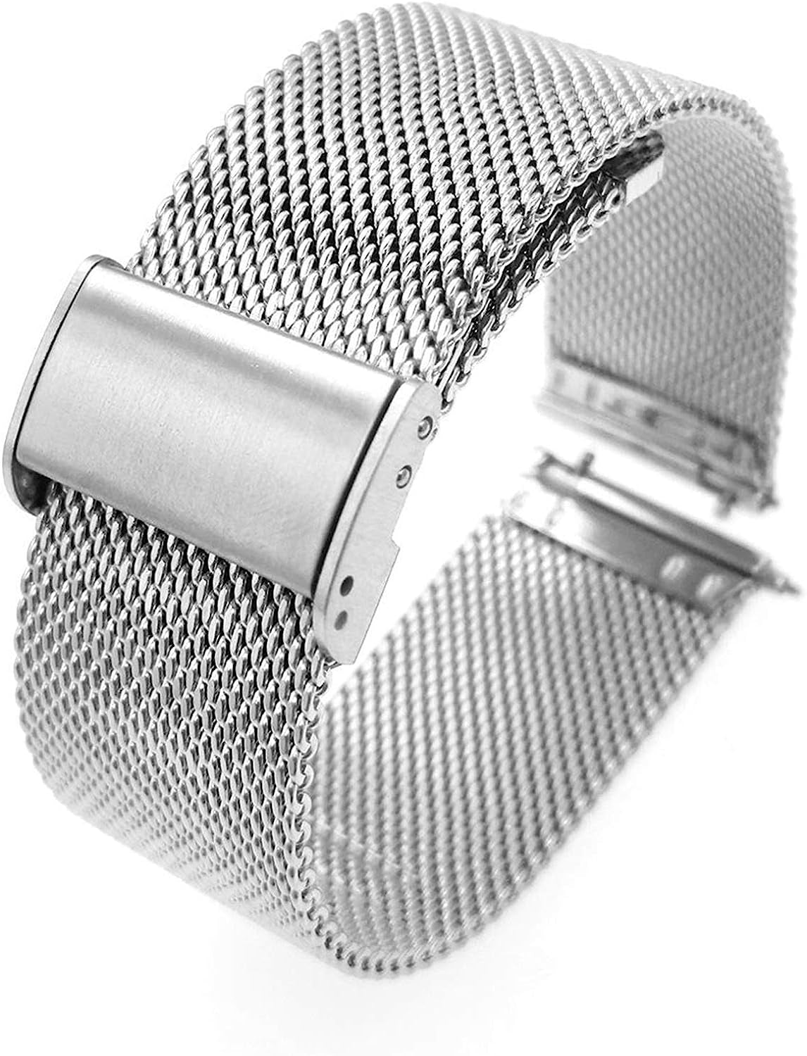 For Garmin Venu Sq/Venu 2 Plus/Vivoactive 3 Watch Band, 20Mm Quick Release Metal Mesh Stainless Steel Wristband Strap for Garmin Venu/Venu Sq Music, Vivomove 3 (Silver)  PONATTENO   