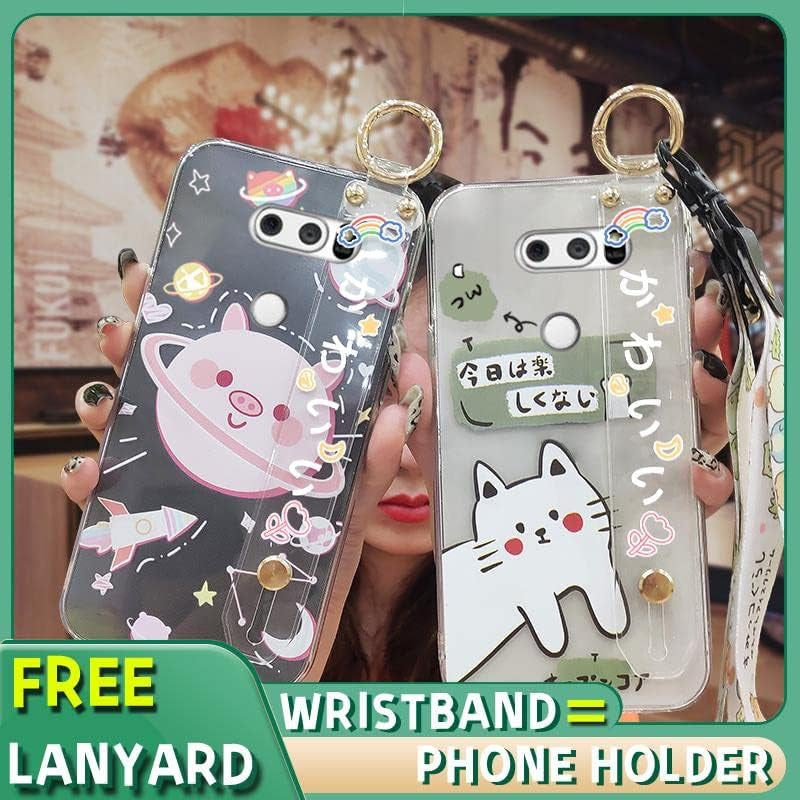 TPU Original Lulumi Phone Case for LG V30/LG V30 Plus/Lg V30+, Astronaut for Girls for Woman for Men Anti-Dust Back Cover Shockproof Luxury New Beautiful Anime Soft for Boy Black Case Silicone, 7  Lulumi   