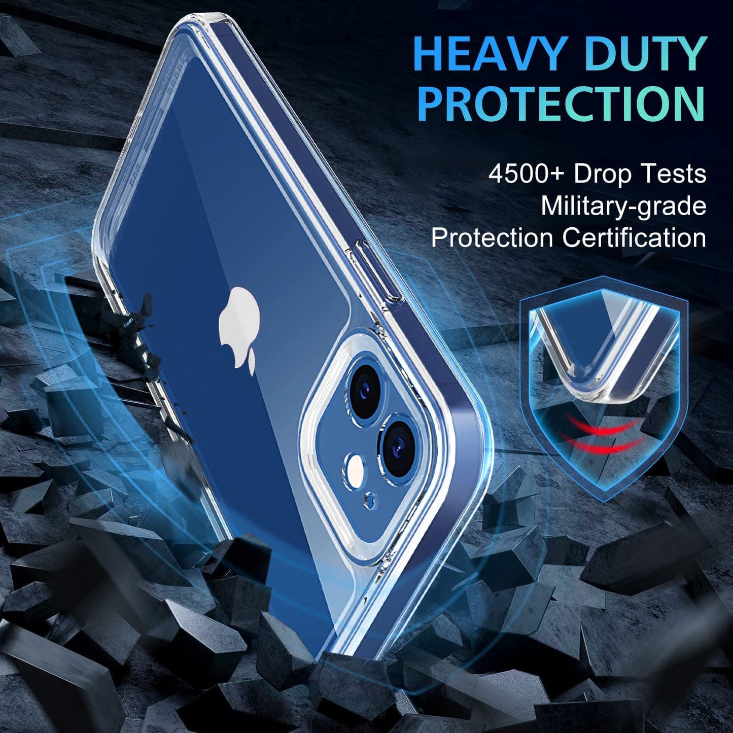 WISMURHI Crystal Clear Case for Iphone 12, [Never Yellow], [Camera Protection], [Magsafe Adaptation], Soft Slim Silicone Phone Cover Case, Shockproof Iphone 12 Case Protective Transparent, 6.1''  WISMURHI   