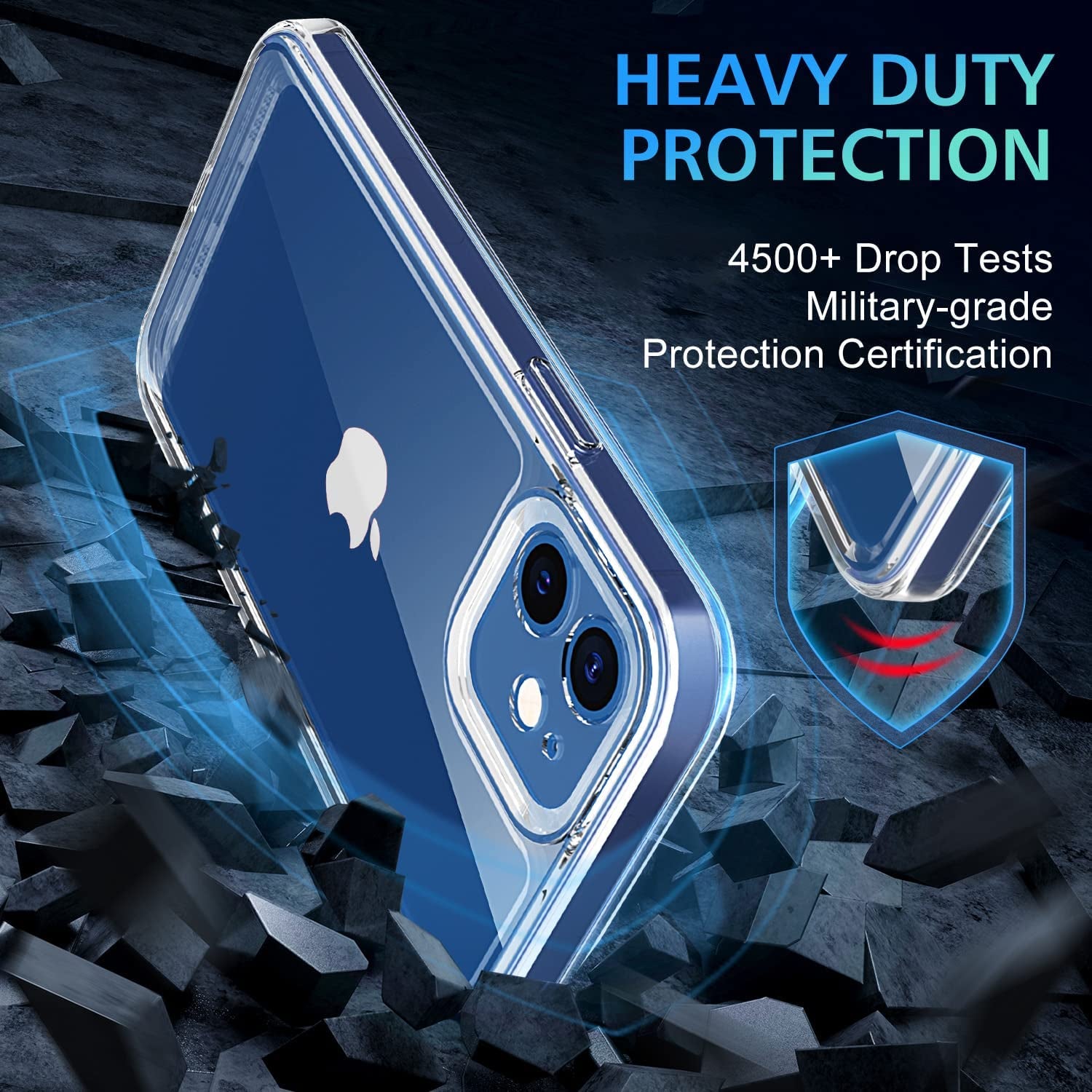 WISMURHI Crystal Clear Case for Iphone 12, [Never Yellow], [Camera Protection], [Magsafe Adaptation], Soft Slim Silicone Phone Cover Case, Shockproof Iphone 12 Case Protective Transparent, 6.1''  WISMURHI   