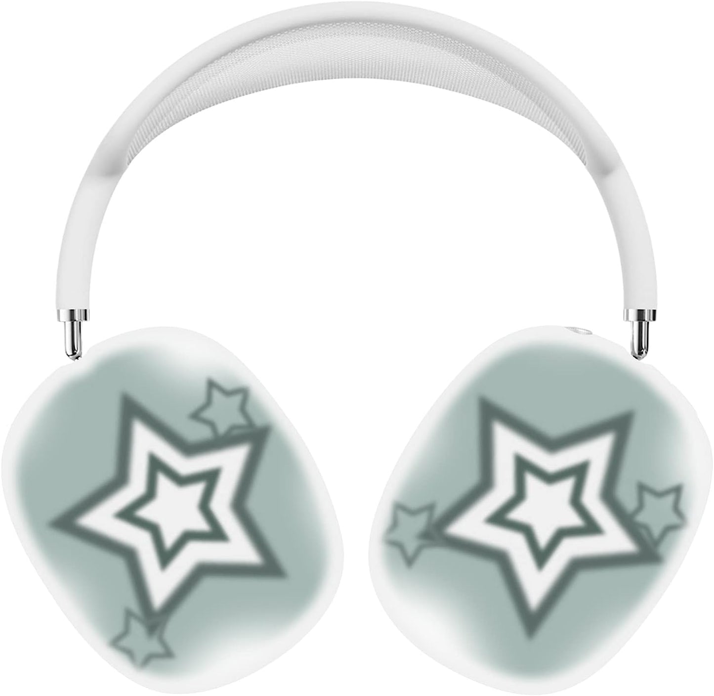 AIIEKZ Case Cover for Airpods Max，Soft Silicone Anti-Scratch Ear Cups Case with Colorful Star Pattern for Apple Airpods Max Headphones (Green)  AIIEKZ Black  