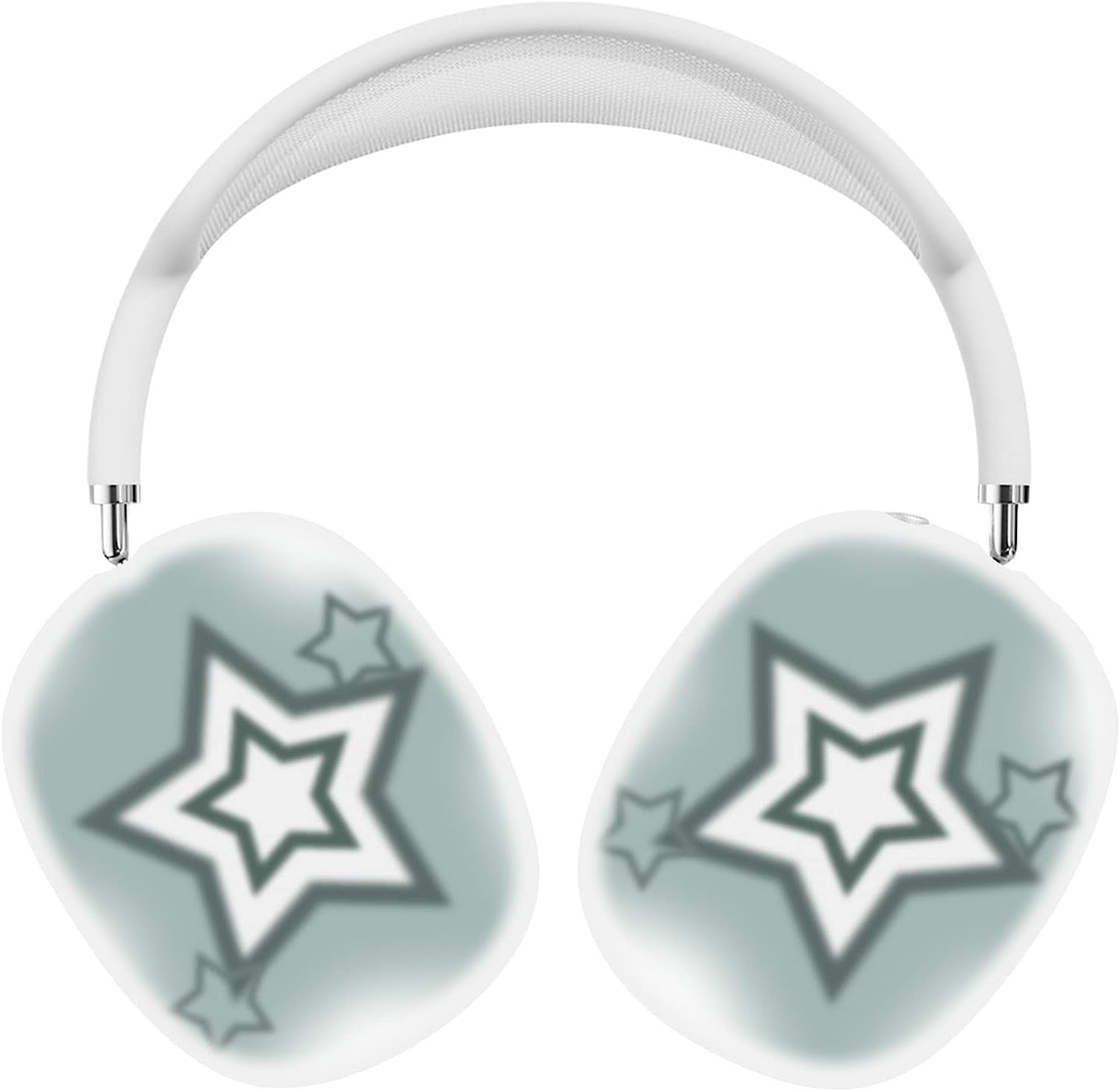 AIIEKZ Case Cover for Airpods Max，Soft Silicone Anti-Scratch Ear Cups Case with Colorful Star Pattern for Apple Airpods Max Headphones (Green)  AIIEKZ Black  