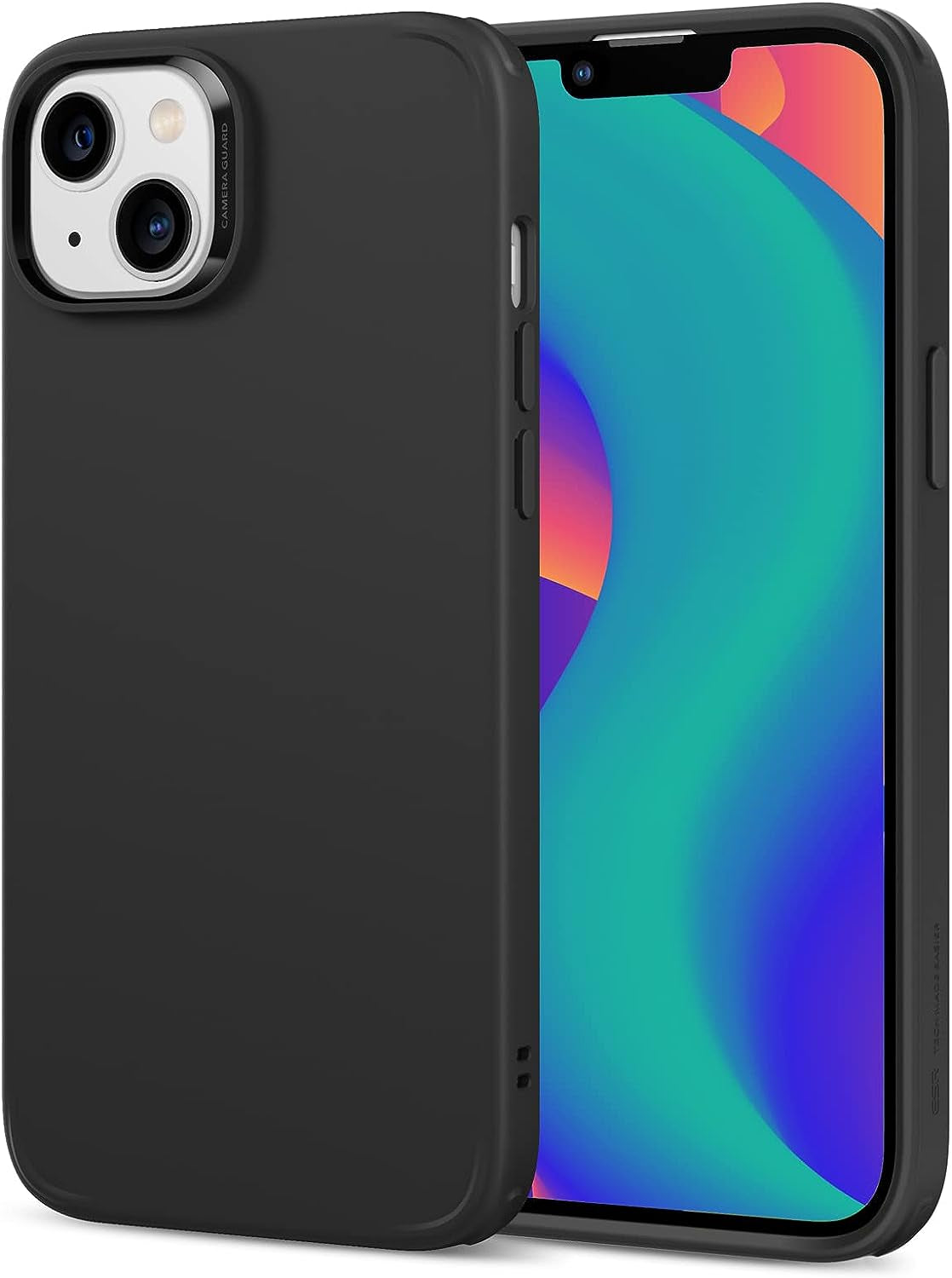 ESR for Iphone 14 plus Case, Compatible with Magsafe, Shockproof Military-Grade Protection, Yellowing Resistant, Magnetic Phone Case for Iphone 14 Plus, Classic Hybrid Case (Halolock), Clear  Electronic Silk Road Corp Black  