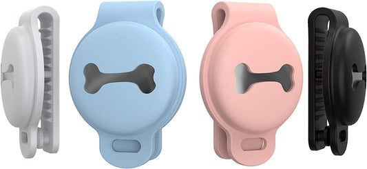 Navy Otter Silicone Apple® Airtag Case for Pets, Collar and Harness Compatible, Backpack and Bag Compatible (Flamingo Pink)  Navy Otter   