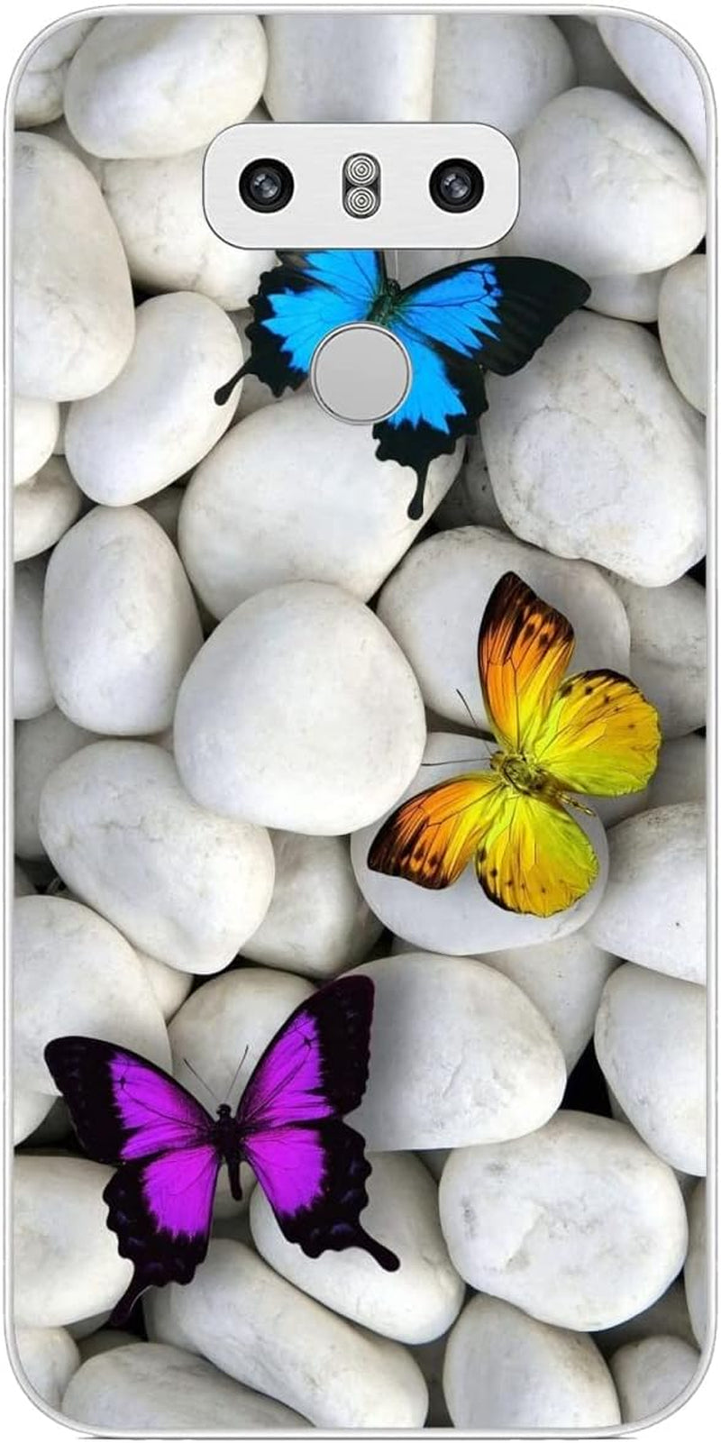 Compatible with LG G6 | LG G6+ | LG G6 plus Case Butterfly 160 Cool Kids Girls Women Man Soft Flexible TPU Silicone Phone Case Clear  PTGVCTA Butterfly 604  