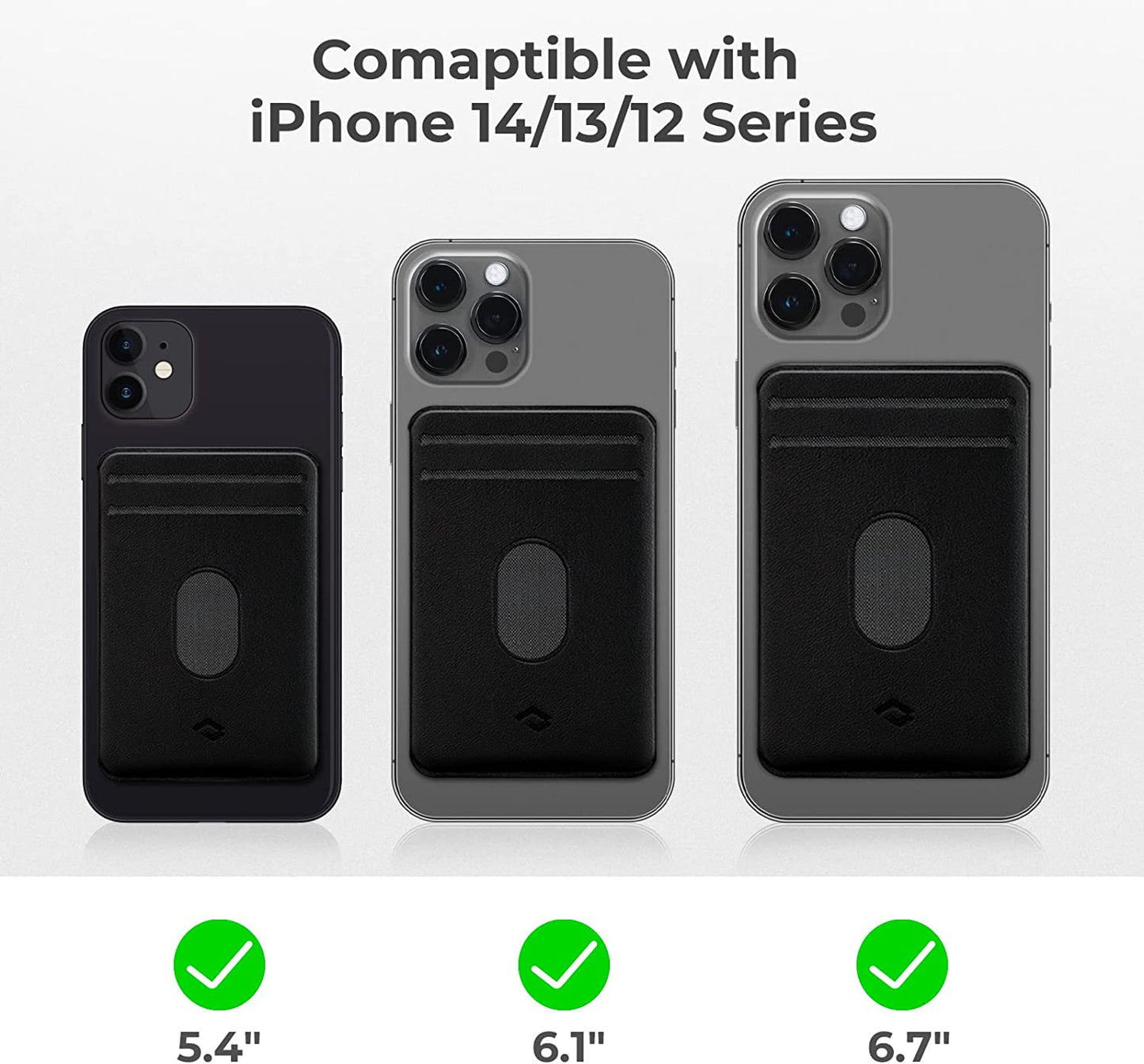 PITAKA Phone Card Holder [Magez Card Sleeve 3.0] Stick on Wallet for Credit or Business Cards, Compatible with Magsafe, Magez Case for Iphone 14/13/12 and Galaxy S23/S22 - PU Leather, Black  pitaka   