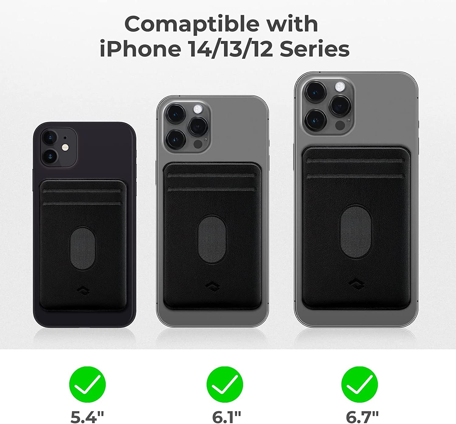 PITAKA Phone Card Holder [Magez Card Sleeve 3.0] Stick on Wallet for Credit or Business Cards, Compatible with Magsafe, Magez Case for Iphone 14/13/12 and Galaxy S23/S22 - PU Leather, Black  pitaka   