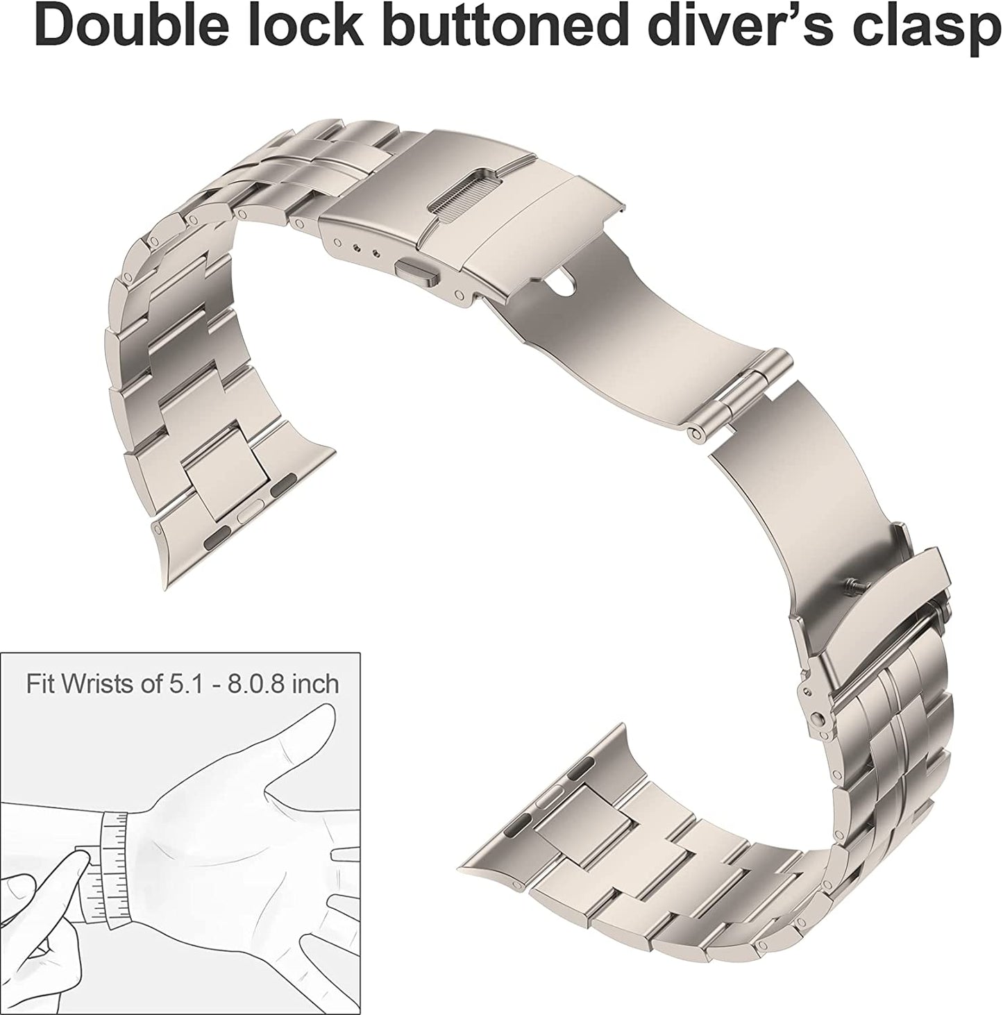 Baozai Titanium Band Compatible with Apple Watch Band 49Mm 45Mm 44Mm 42Mm, Titanium Sports Band for Apple Watch Ultra Series 8/7/6/5/4/3/2/1/SE Men  baozai   