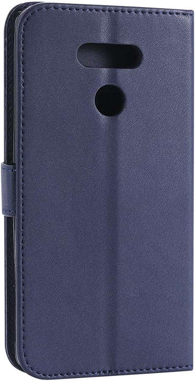 Asuwish Leather Wallet Phone Case for LG G6 with Credit Card Holder Slot Kickstand Folio Flip Cover Full Body Protective Cell Accessories LGG6 G 6 plus LG6 Thinq G6+ VS988 H871 Women Men Girls Blue  NSS   