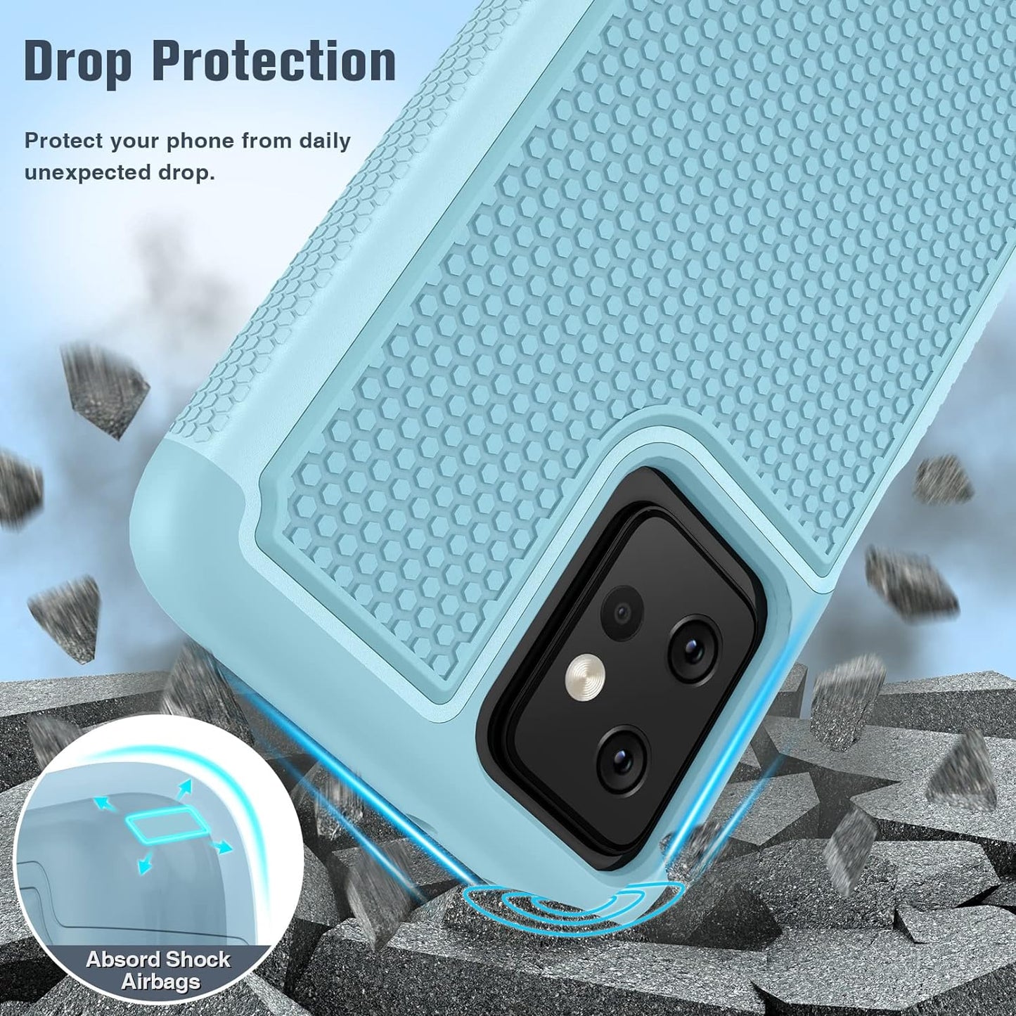 FNTCASE for Motorola Moto G-Power-5G 2023 Case: Moto G 5G 2023 Case Dual Layer Shockproof Protective Textured Design Cell Phone Cover Heavy Duty Rugged Tough Back Hardshell Hybrid Slim Basic Case  FNTCASE   