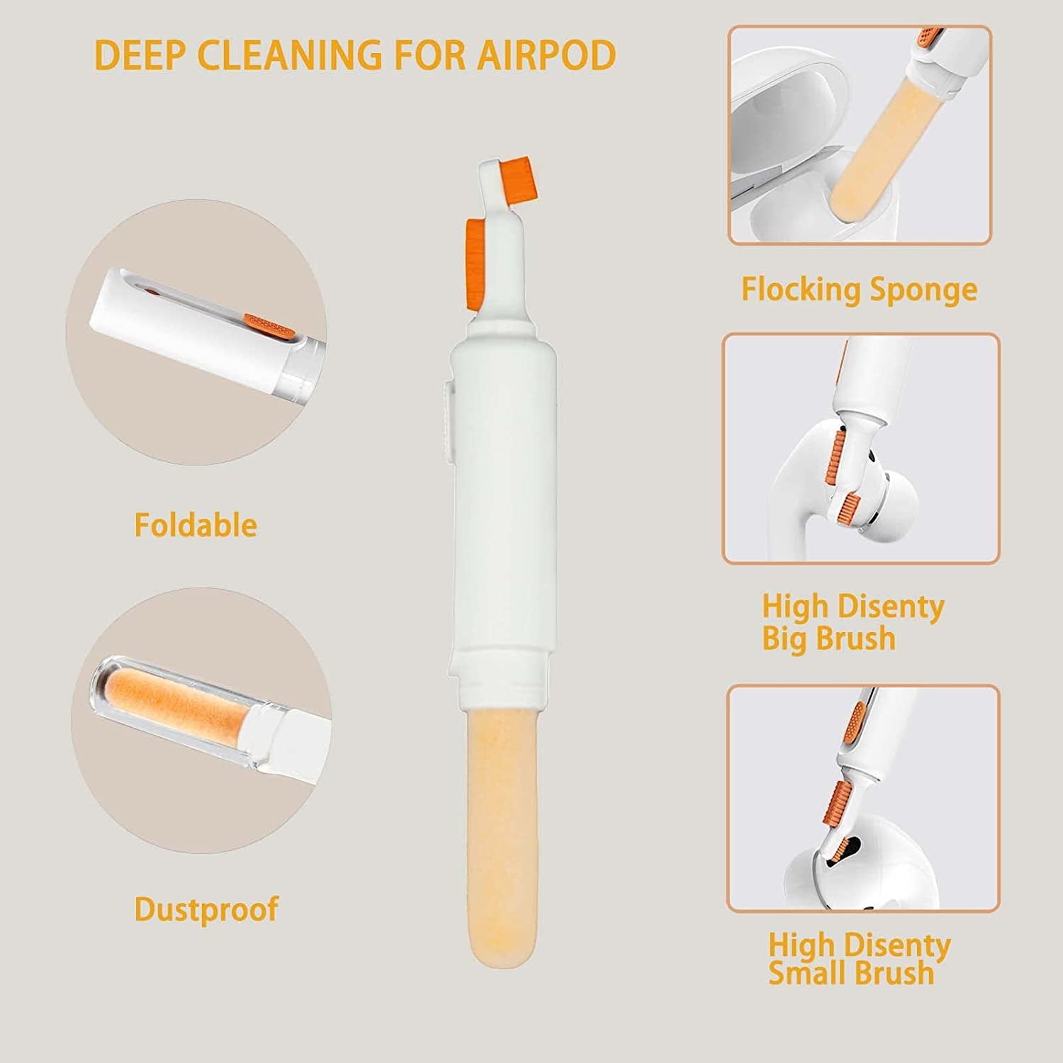 HENEAN 8 in 1 Laptop Screen Keyboard Cleaner Kit, Electronic Cleaning Brush Kit with Cell Phone Stand, Cleaning Tool for Computer/Airpods Pro/Iphone/Ipad/Macbook/Earphone/Pc with 2Ml Mist Spray  HENEAN   