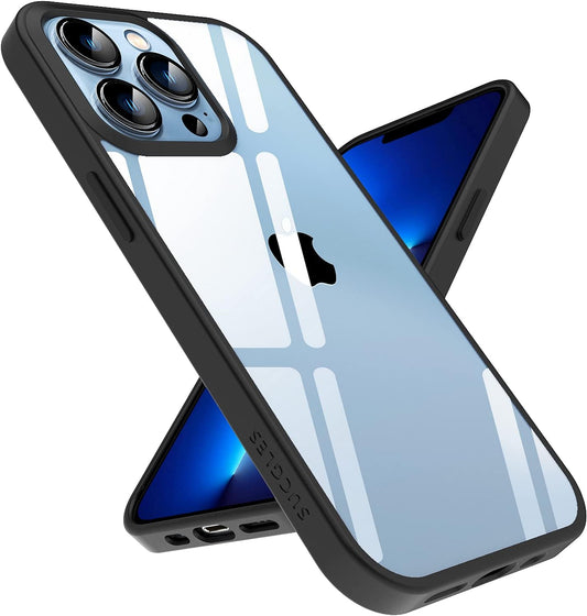 [2023 New] for Iphone 13 Pro Case Clear, [Non-Yellowing] [Military Drop Protection] Shockproof Bumper Slim Fit Phone Case Thin Cover for Apple 13Pro (6.1 In, Clear-Black)  Gotrays Gavin LLC   