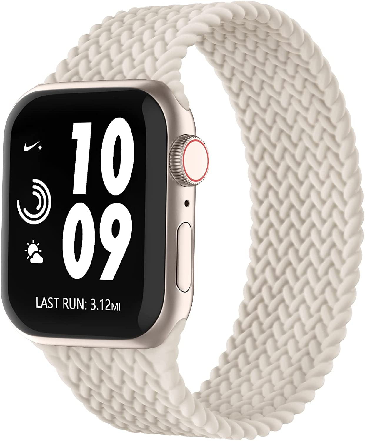 Silicone Solo Loop Bands Compatible with Apple Watch Band 38Mm 40Mm 41Mm 42Mm 44Mm 45Mm 49Mm, Stretchy Silicone Elastic Sport Strap Compatible for Iwatch Series 8/7/6/5/4/3/2/1/SE Ultra  WASPO Starlight 42/44/45/49MM S: 5.9"-6.2"(150mm-159mm) 